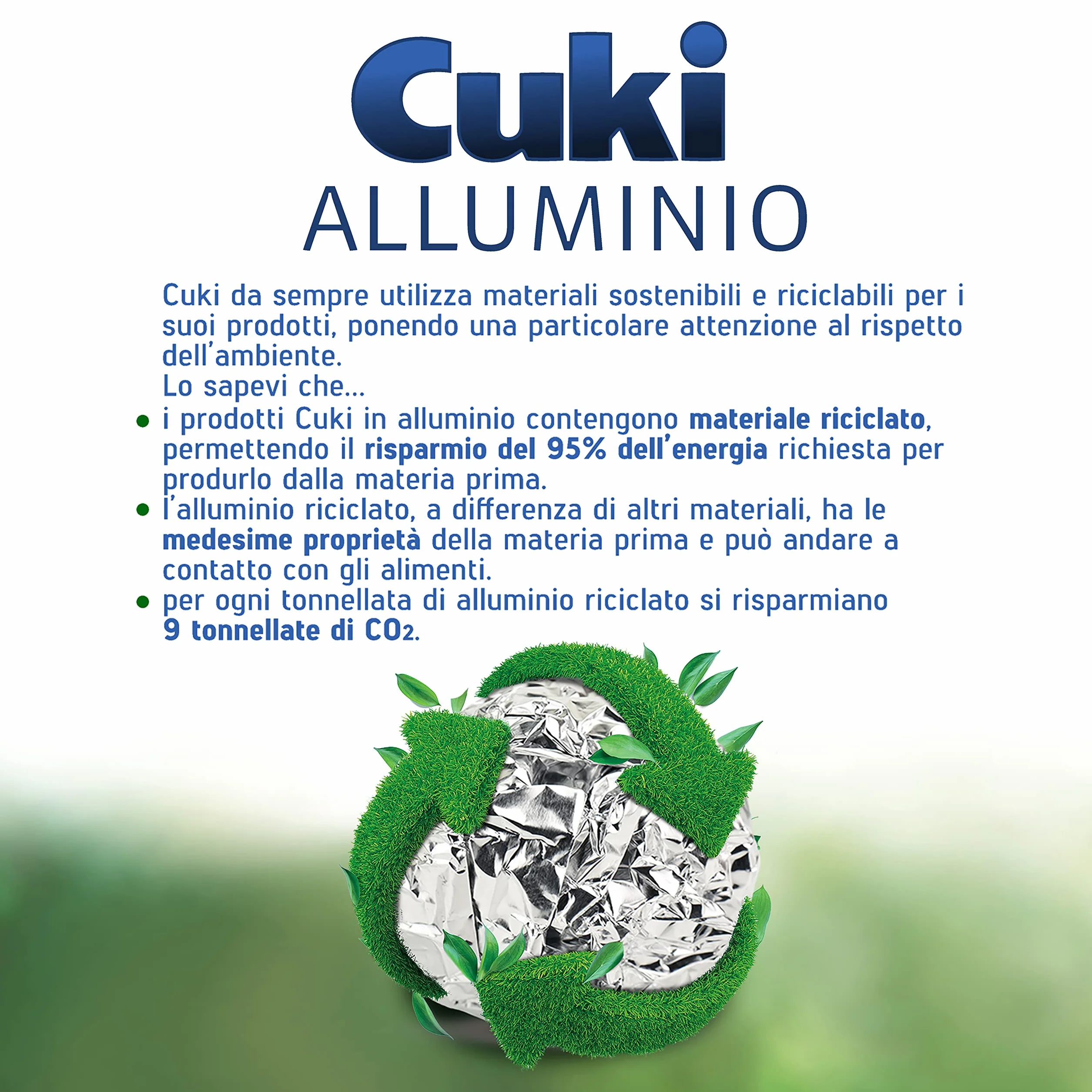Cuki Piatti Ciotola in alluminio resistente riciclabile cm 18x18 100 pezzi