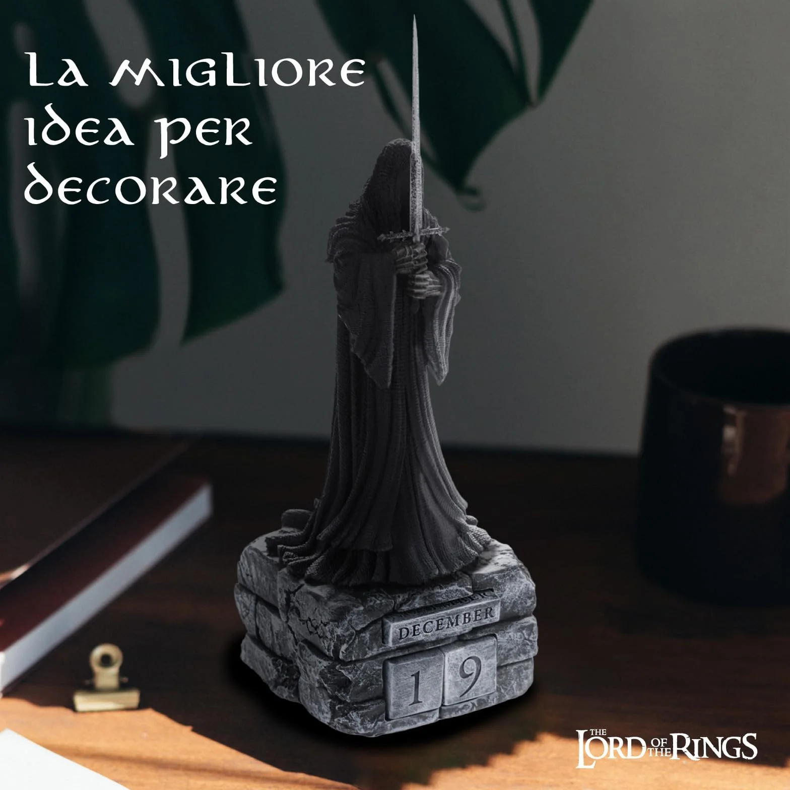 Grupo Erik Calendario Perpetuo Il Signore degli Anelli Nazgul 3D - Calendario da Tavolo Signore degli Anelli Gadget | Decorazione da Scrivania per Fans Lord of the Rings (9 x 9 x 23 cm)