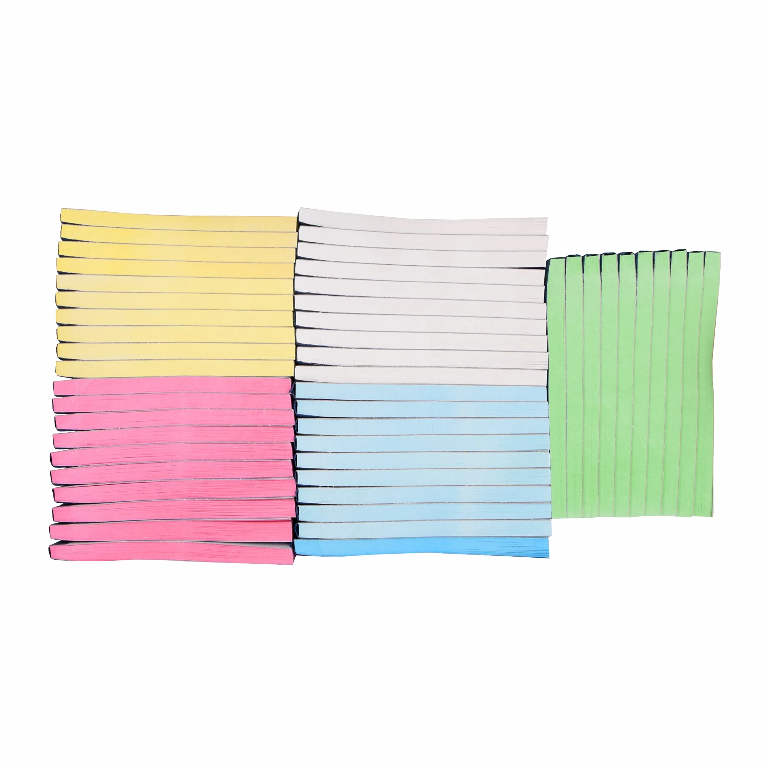 Alevar Blocchetti Numerati da 1-100, Formato 5,8 x 12 cm, 10 per 5 Colori: Azzurro, Giallo, Verde, Rosa, Bianco, Confezione da 50 Pezzi