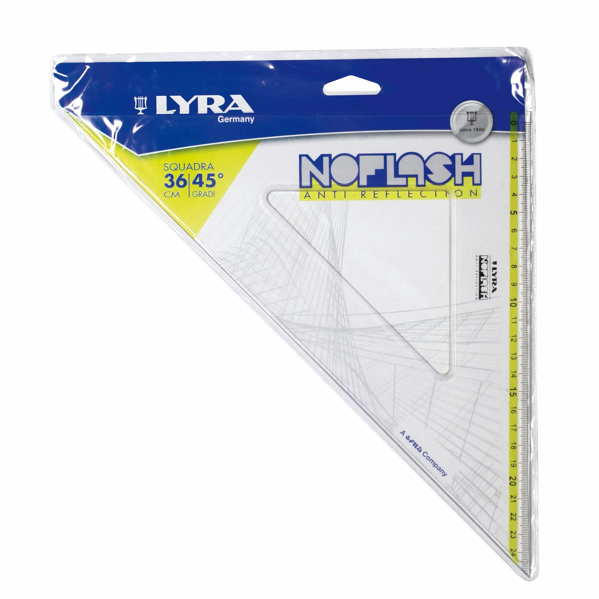 Lyra Noflash Squadra 36cm 45° PVC Busta