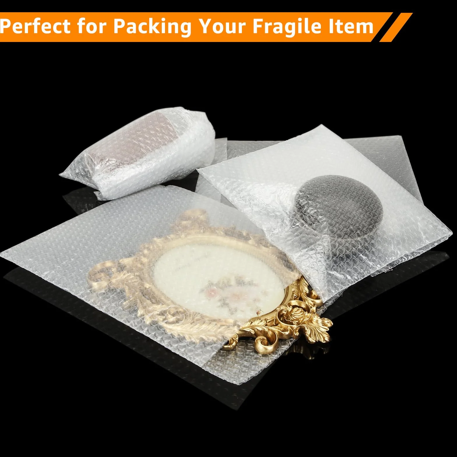 CYEER 100 Pezzi Sacchette a Bolla 20x30CM, Bubble Wrap, Materiale di Imballaggio Anti-Shock, Foil a Bolla per Spedizione e Protezione Oggetti Fragili