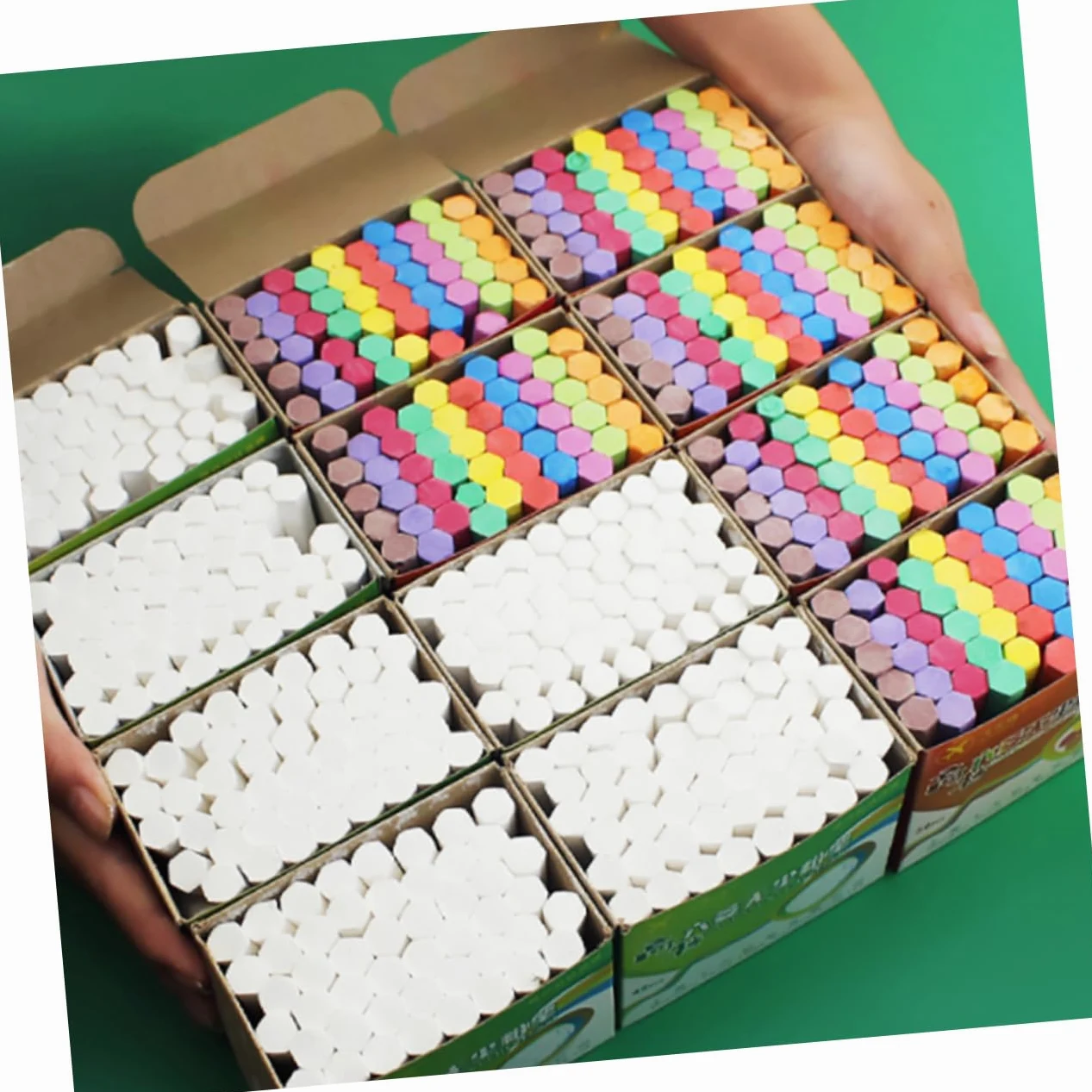 NUOBESTY Gessetti per Lavagna senza Polvere Colorati per Scuola e Casa 3 Confezioni