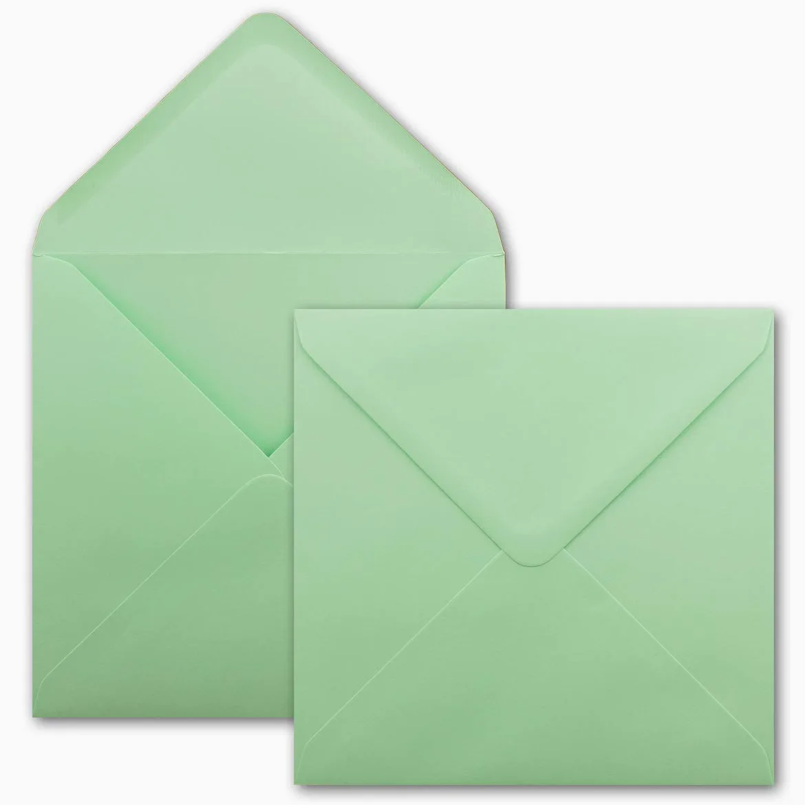 250 Buste quadrate per lettere verde menta - 15,5 x 15,5 cm - 100 g/m² chiusura con colla da inumidire con risvolto a punta - della serie Colours-4-you - Glüxx-Agent