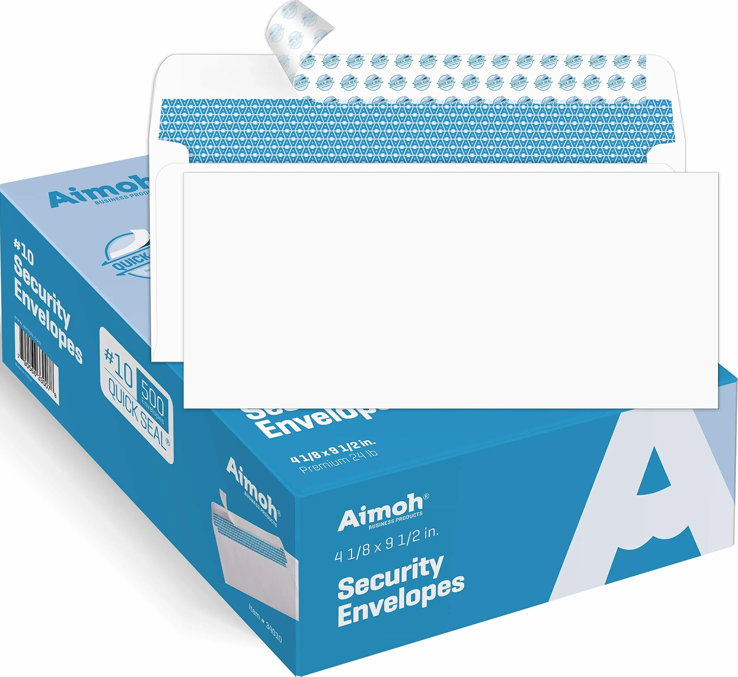 EnveGuard, buste autosigillanti di sicurezza, design senza finestra, motivo tinta di sicurezza, ultra resistente, chiusura a chiusura rapida, dimensioni 10,9 kg, 500 (34010)