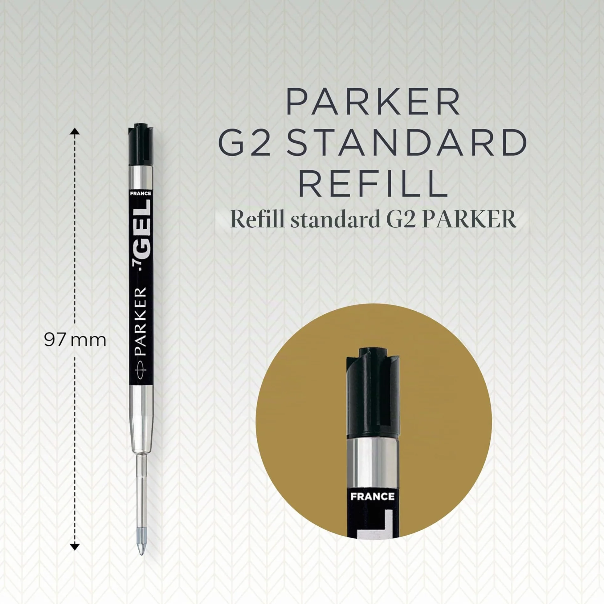 Parker QUINK ricariche inchiostro gel punta media 0,7 mm nero 2 pezzi