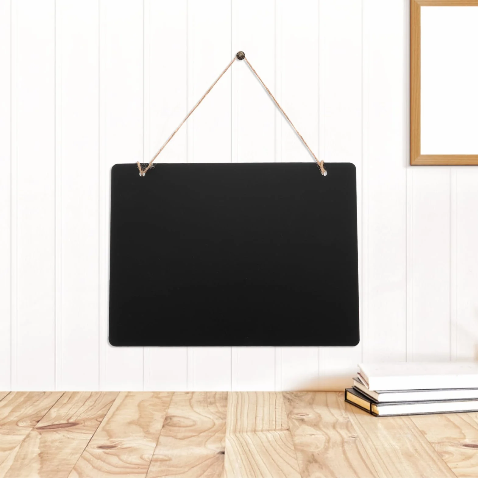 DOITOOL Cartelli Da Appendere Alla Lavagna 5 Lavagne Rettangolari In Legno Con Corda Lavagna Reversibile Bifacciale Per Ristoranti Bar Matrimoni E Decorazioni Per La Casa Bacheca