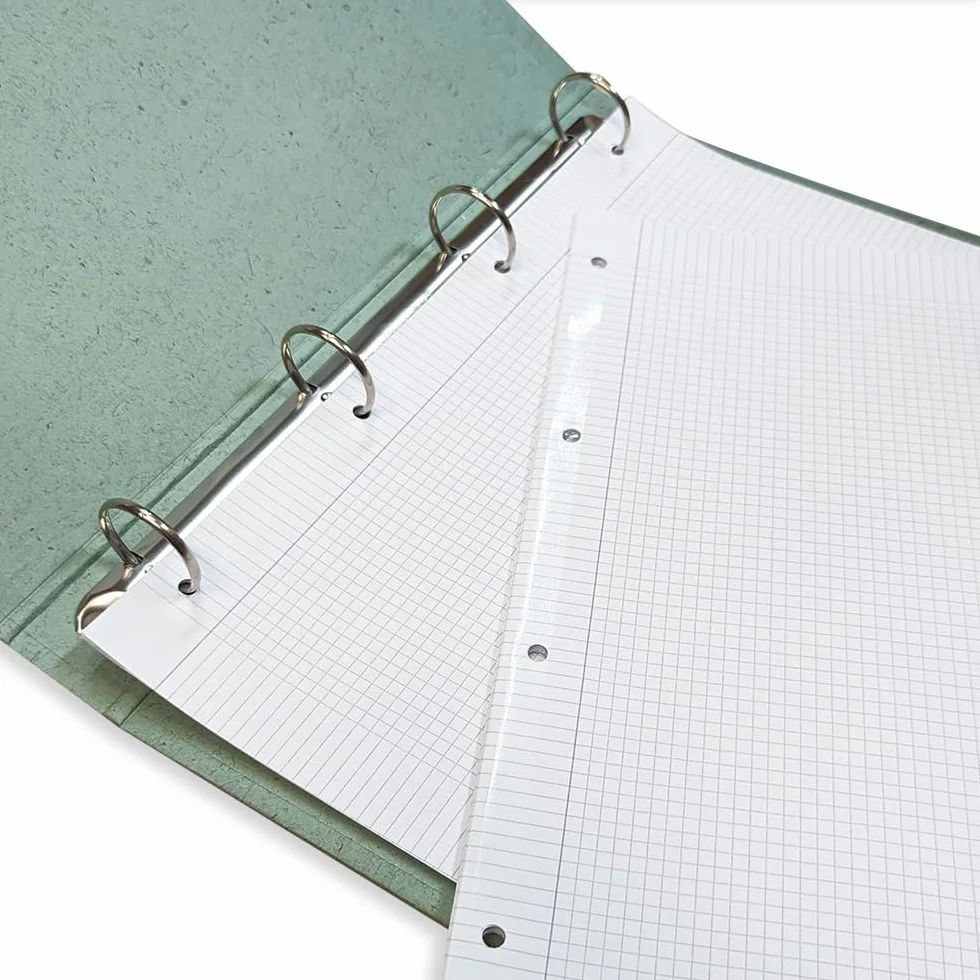 Bm – BeMore Ricambi Bandup A4 Con Banda Rinforzata Rigatura 4F Quadretti 4Mm Con Margini 40 Fogli Carta 90G/Mq