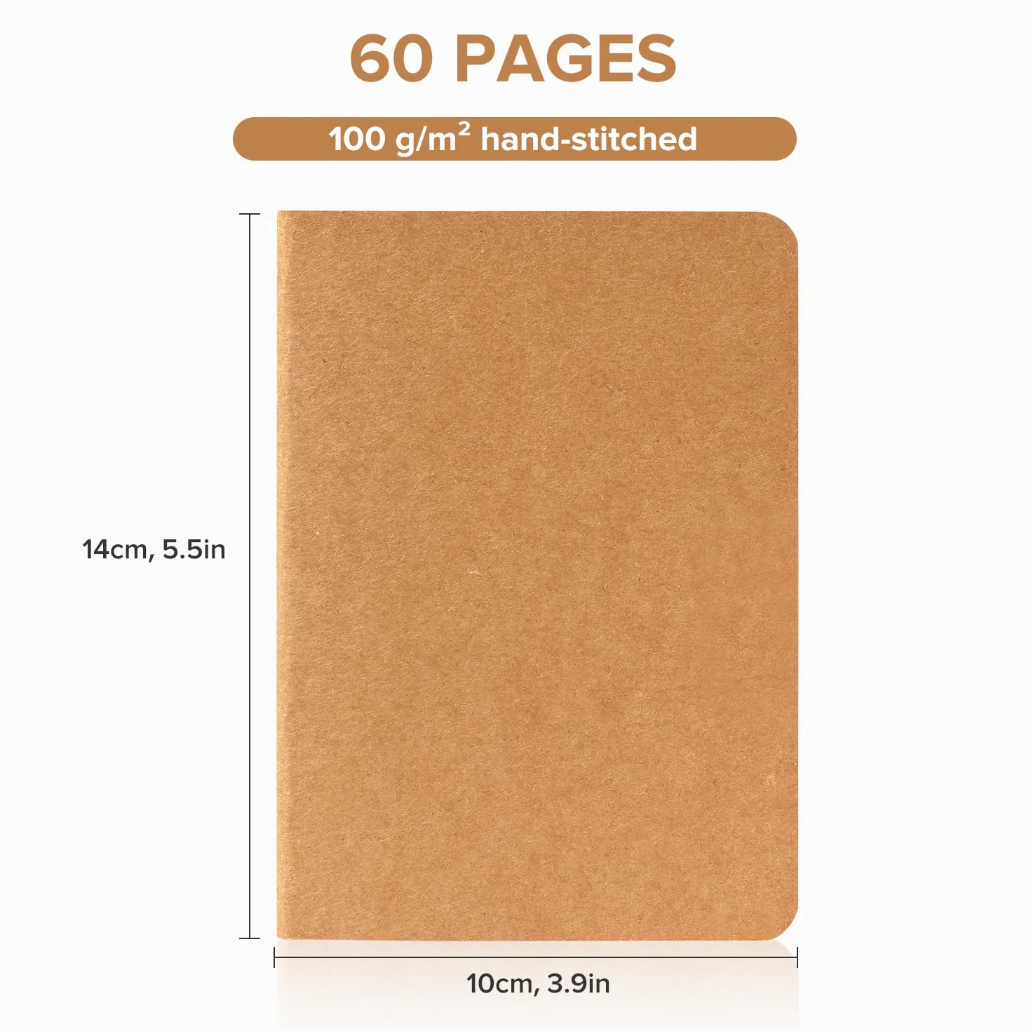 HOMEMARS Taccuino A6 Quadernino Puntinato 100 g/m² 10x14 cm 60 Pagine Copertina in Cartone