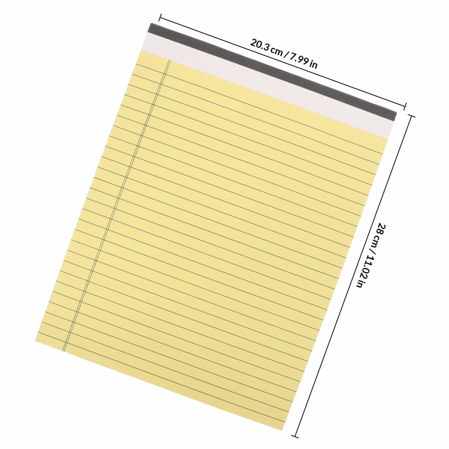 VICASKY Blocco Note Legale Giallo per Prendere Appunti 10 Pezzi 30 Pagine Doppia Stampa e Perforate, Carta Spessa Taccuino Portatile per Scuola e Ufficio