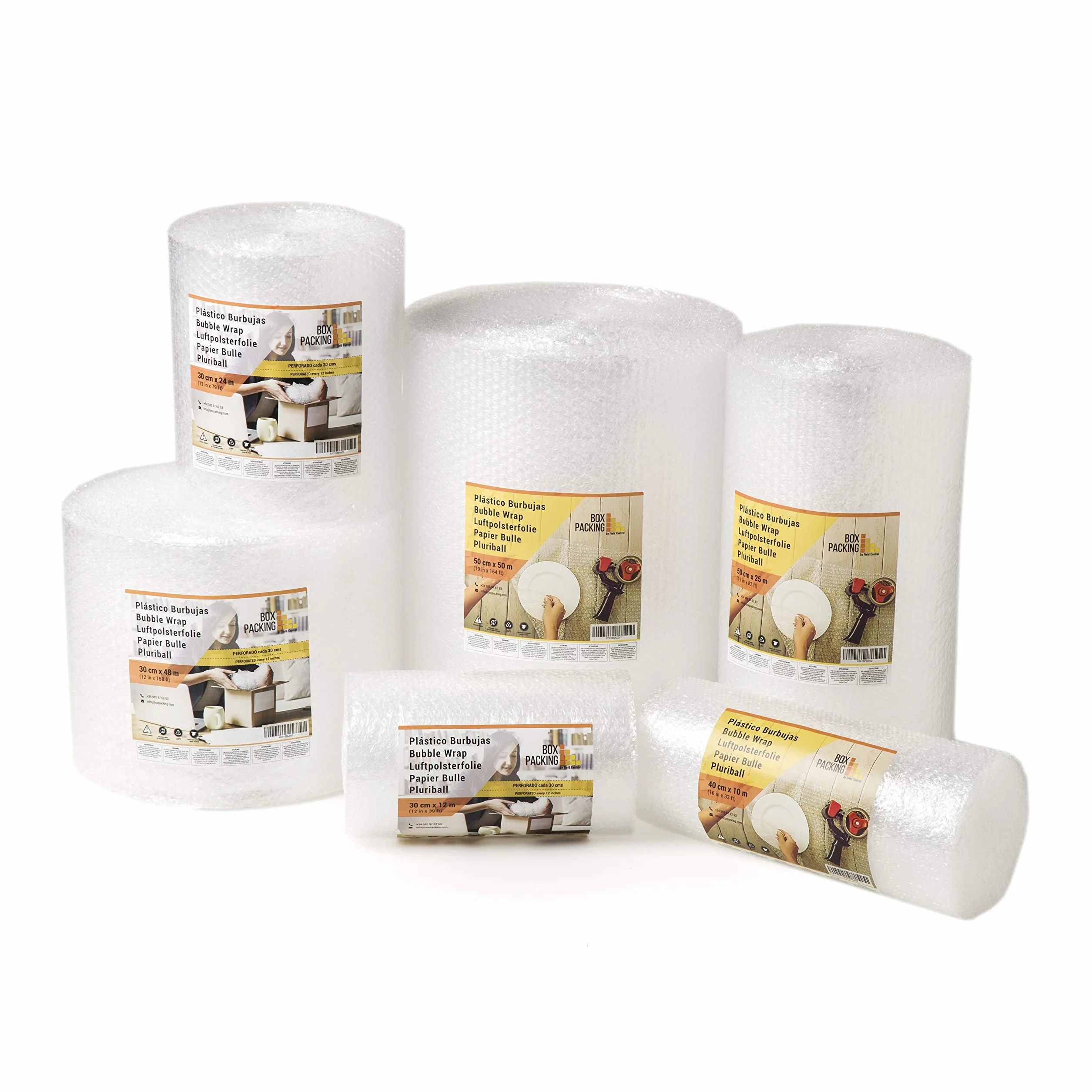 BOXPACKING | Pluriball Imballaggio | Plastica per imballagio | 40 cm x 10 m | Bubble Wrap | Imballagio per Spedizioni | Rotolo Pluriball | Protezione per oggetti fragili, traslochi e e-commerce