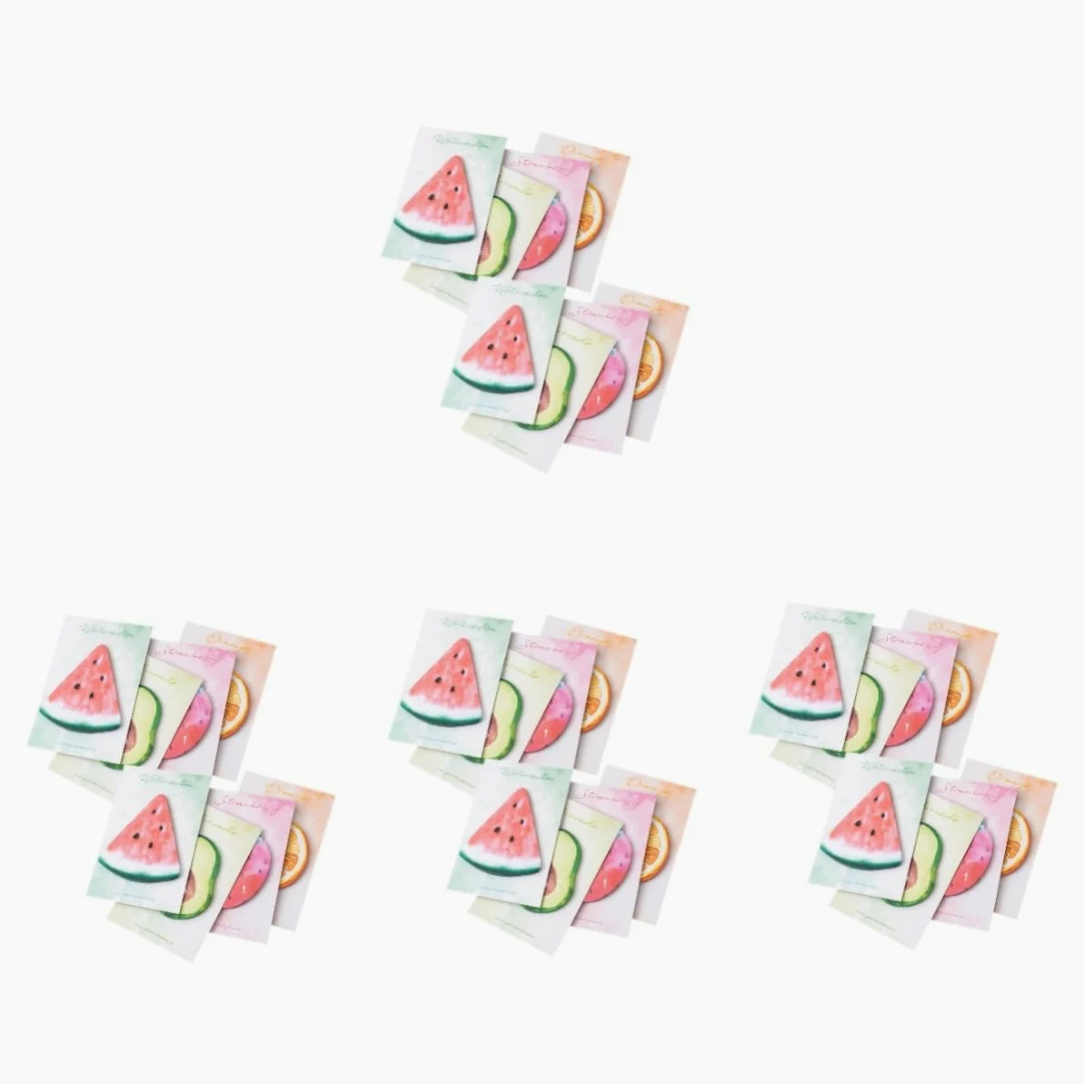 ARTIBETTER 4 Pezzi 8 Note adesive a forma di frutta pastiglie colorato divertente taccuini di uso quotidiano adesivi promemoria scolastici taccuini compatti nota adesivo Carta
