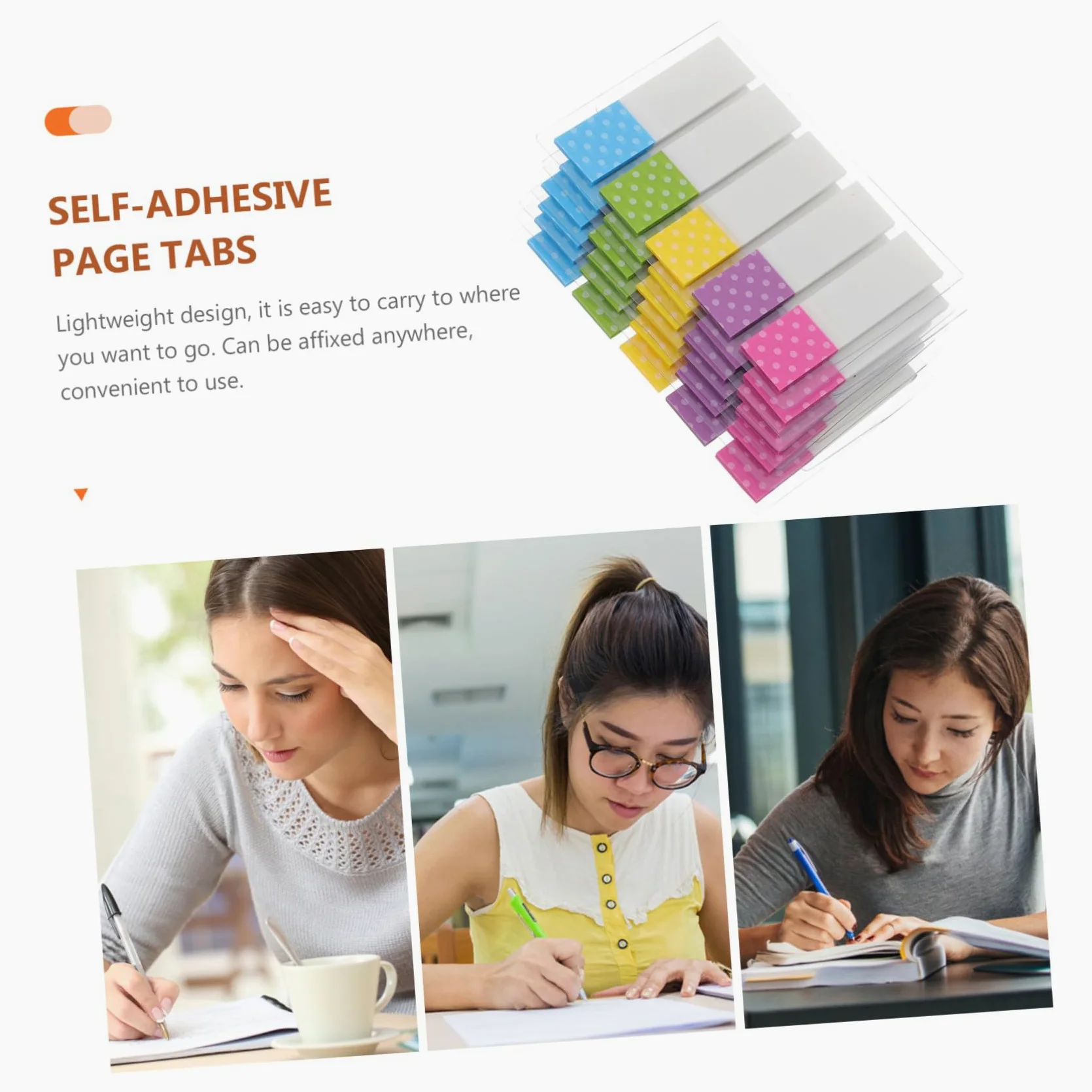 HOMSFOU 4 Set Blocchetti Adesivi Colorati Per Marker Adesivi Per Libri E Ufficio Leggeri E Pratici Per Studenti E Organizzazione Pagine 6 Confezioni*4