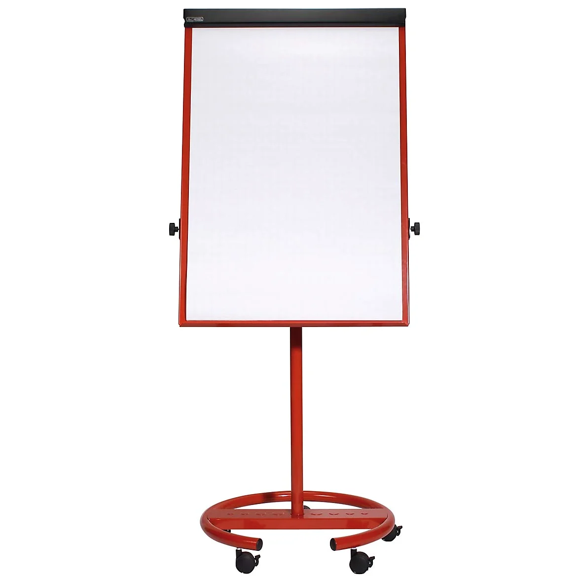 MAUL Lavagna flipchart MAULoffice mobile regolabile argento magnetica | stabile struttura in acciaio, altezza adattabile, 5 ruote bloccabili, superficie per magneti, supporti carta flessibili