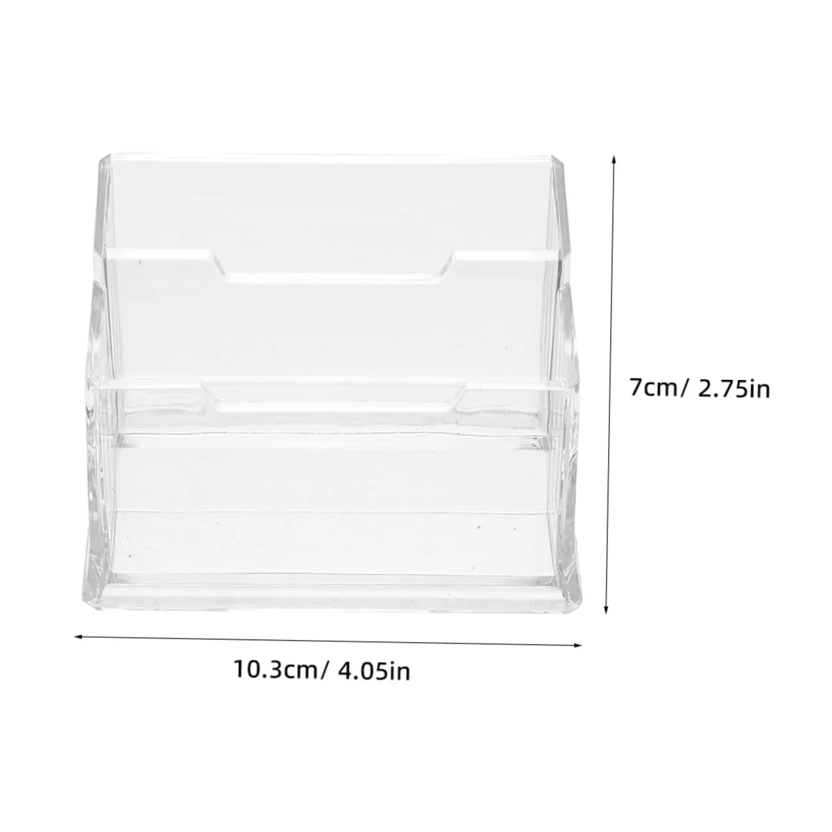 Hemobllo Porta Biglietti da Visita Trasparente 5 Pezzi in Plastica | Supporto da Tavolo, Uso per Fiere e Contesti Professionali, Design Trasparente, Set da 5