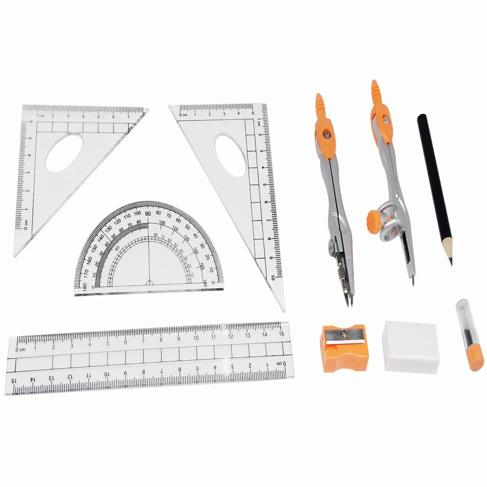 Compasso Kit Geometria Matematica - 10 Pezzi for Set Studente bussole Geometrico Set di Alta precisione Professionale Metal School Compass Set Set Compassi Tracciare (Color : Color Blue)
