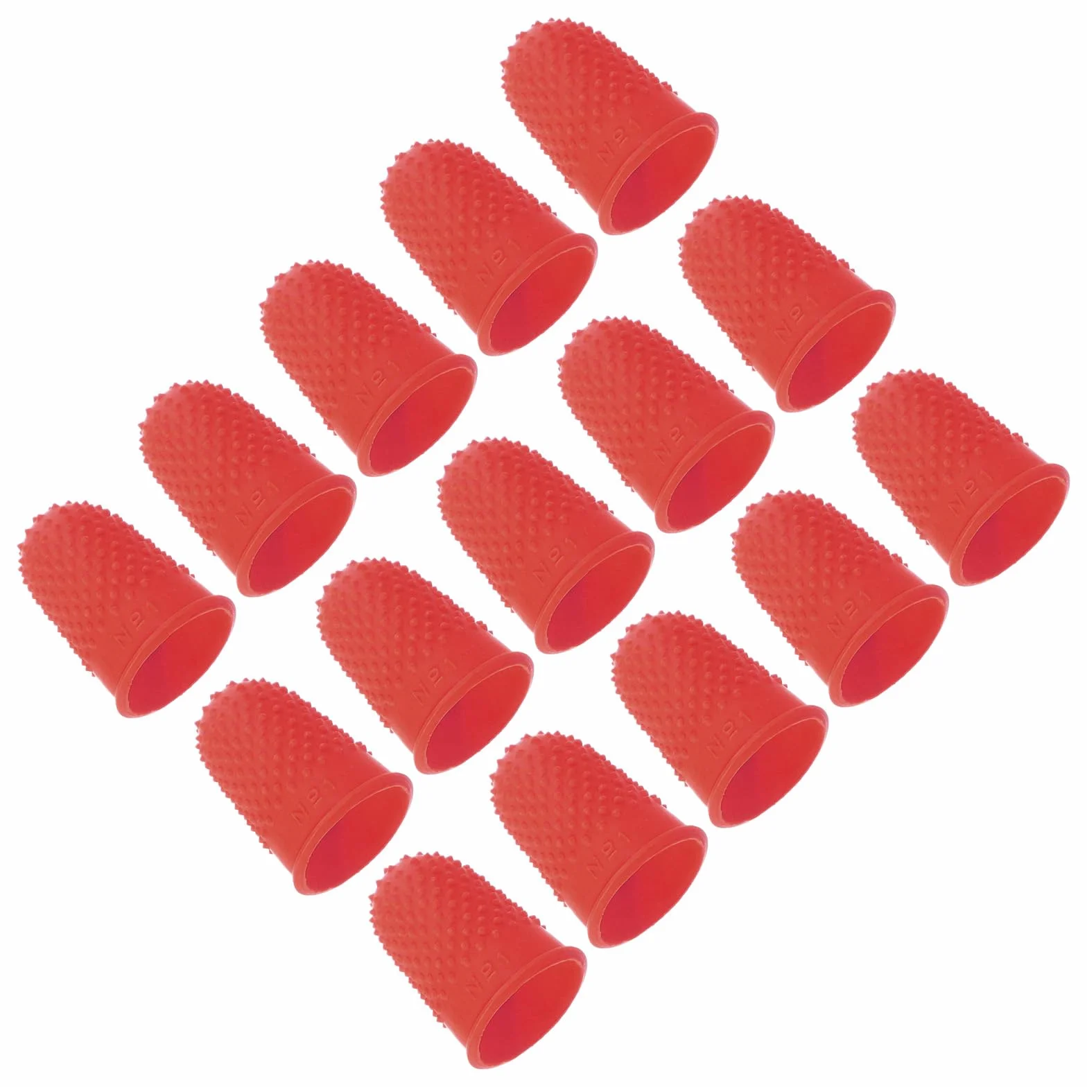 PATIKIL Ditale in Silicone per Dita, 15Pz Protezione Dita Mano Coperture, Rosso Taglia M