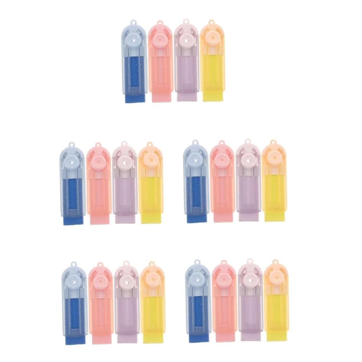 DOITOOL 5 Set Erasers Portatili Per Studenti Cancellini Estraibili Per Scuola E Test Per Cancelleria Scolastica 4 Pezzi*5
