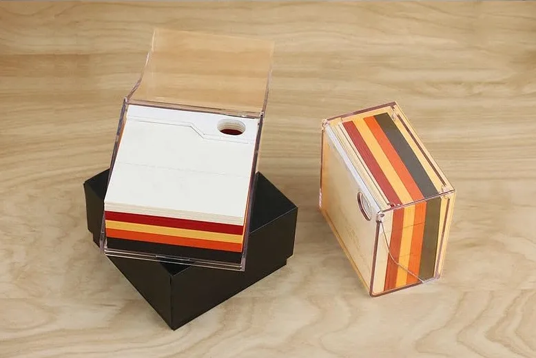 3D Memo pad, Carta Arte Note Adesive Modello Di Costruzione Di Sculture In Carta Fai-Da-Te Adatto per Decorazioni Domestiche con Scatola Di Visualizzazione In Acrilico Trasparente