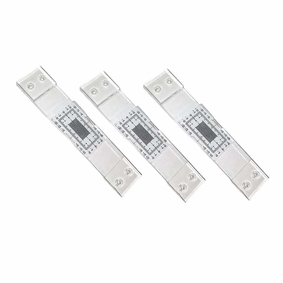 Monitor per fessure in acrilico 3 pezzi, strumento manuale di misurazione crepe, registrazione sorveglianza