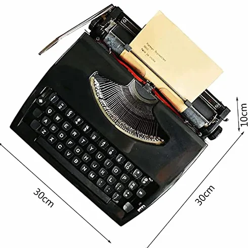 Macchina da scrivere manuale – macchina da scrivere meccanica vintage per casa ufficio studio scrivania – stile retrò portatile per scrittori