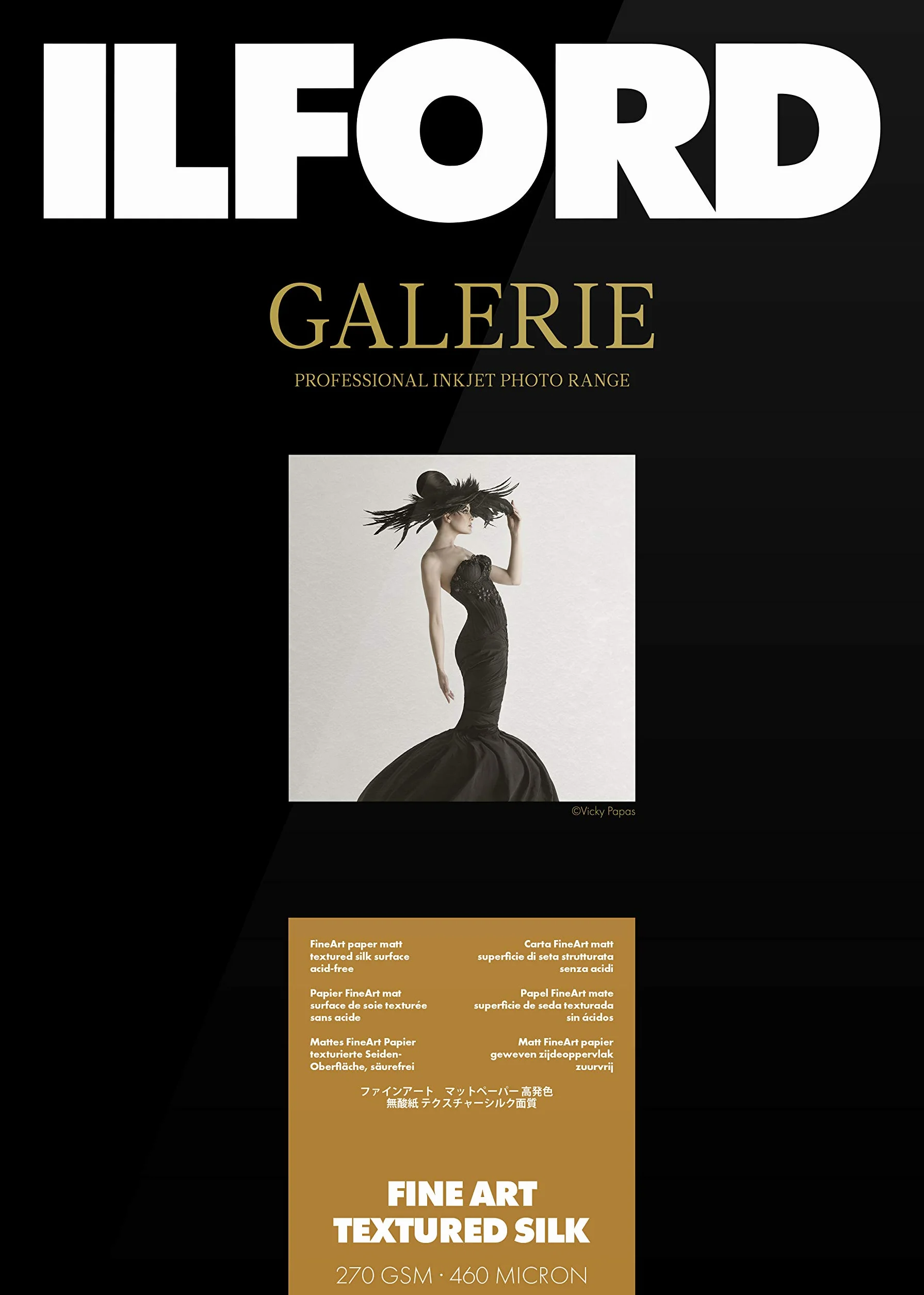 ILFORD GALERIE FineArt Textured Silk 270 gsm A3-297 mm x 420 mm, 25 fogli