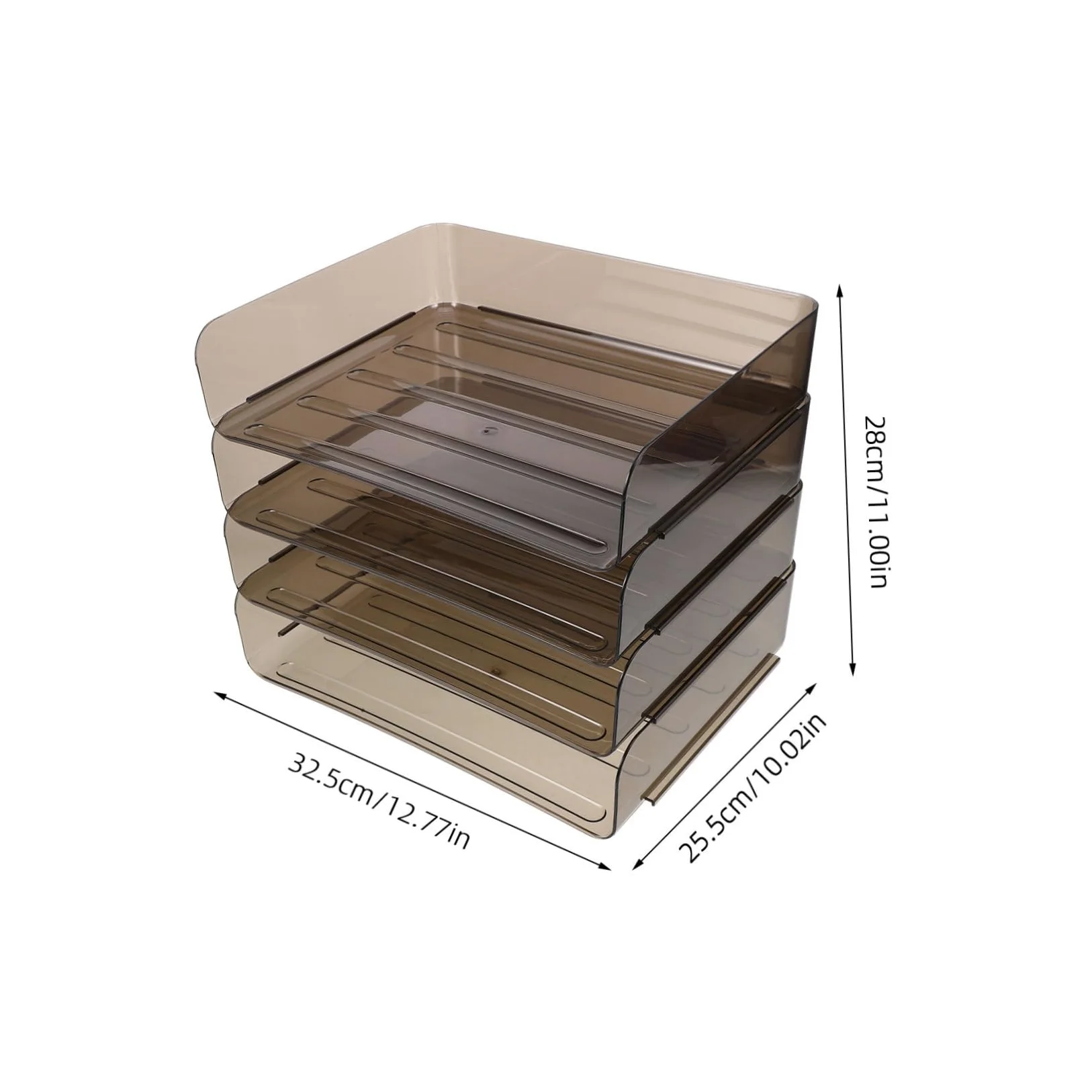 Document Holder in Acrilico Coffee, Desk File Organizer Multilayer | Back To School Party, Organizer per Libri per Scrivania, Organizzatore di File Chiaro