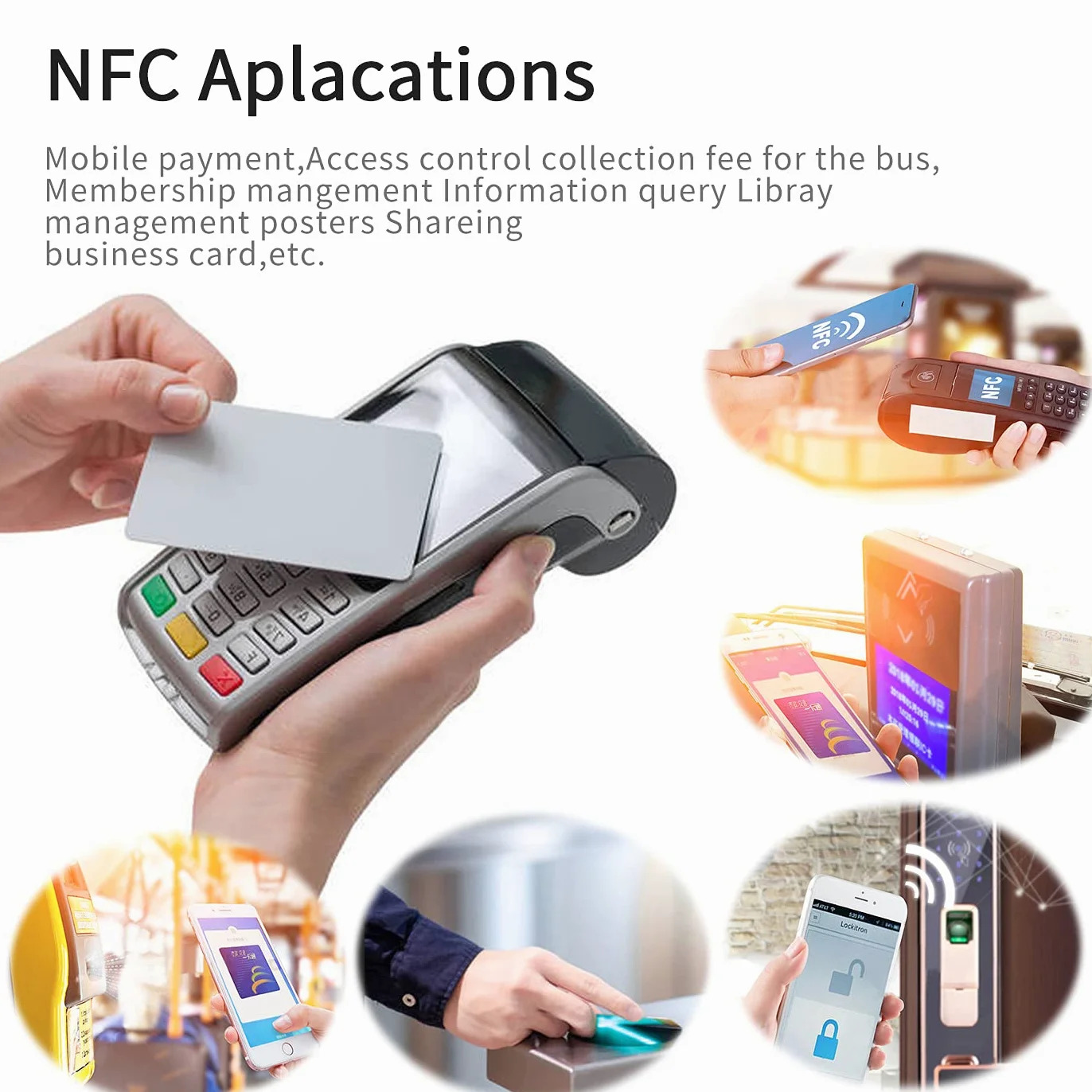 100 etichette NFC vuote schede NFC NTAG215 carte NFC riscrivibili NFC biglietto da visita NFC 215Tag Chip NFC Biglietto da visita NFC 504 byte di memoria, per tutti gli smartphone e dispositivi