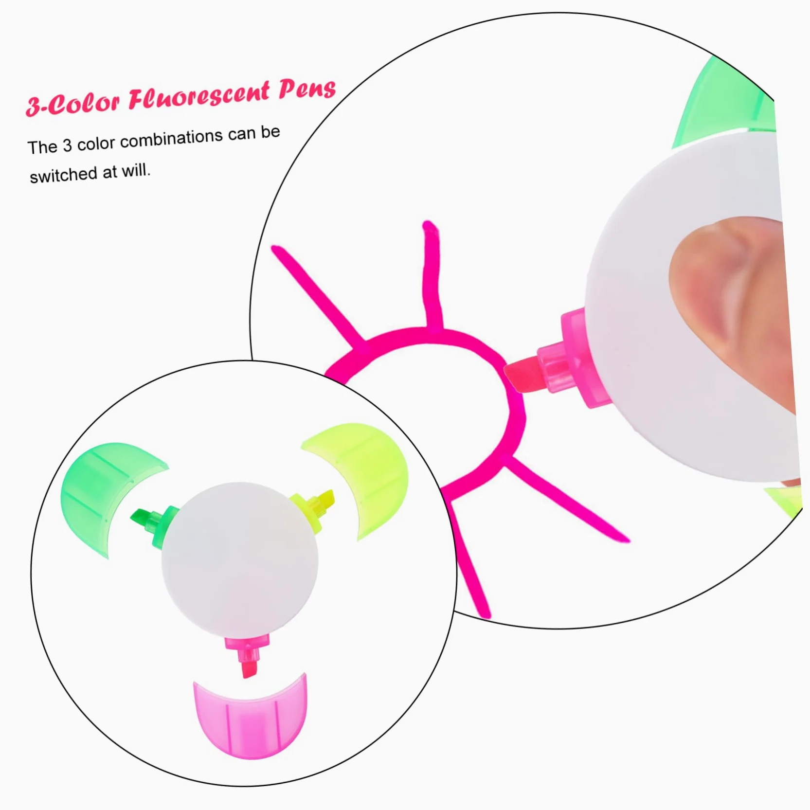 Uonlytech 3 set Evidenziatori Penne Fluorescenti Pennarelli Fluorescenti Penne Per Diario Pennarelli Articoli Per Ufficio Per Prendere Appunti Cancelleria Per 5 pezzi * 3