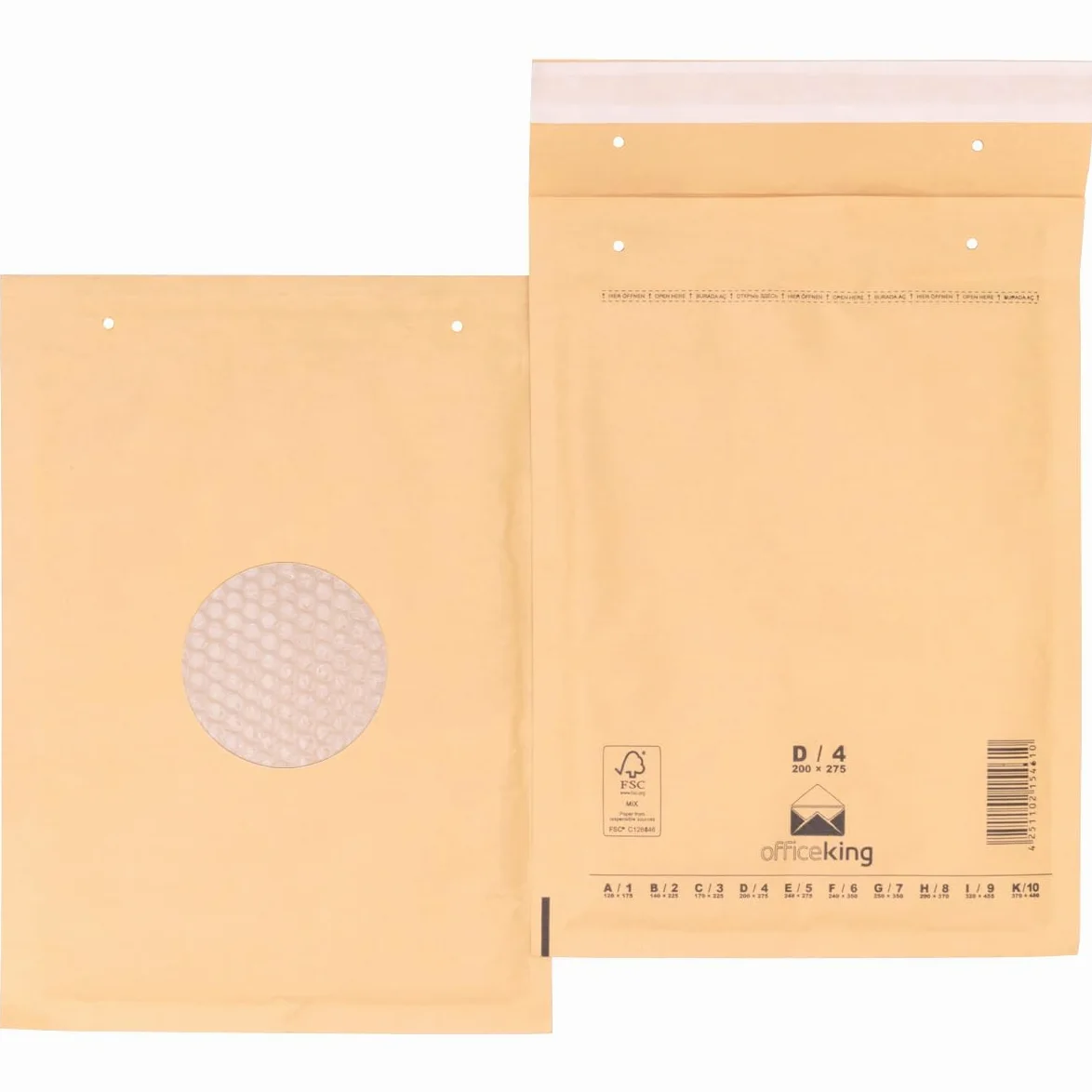 verpacking 200 Buste gialle imbottite 20 x 27,5 cm D4 - Buste pluriball, Buste con bolle