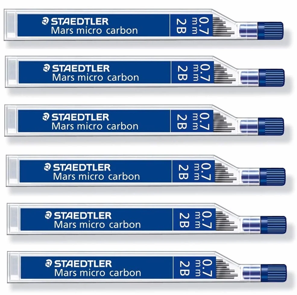 STAEDTLER Mars micro carbon 250 0,7 mm 2B 12 mine x 6 tubetti 72 mine totali