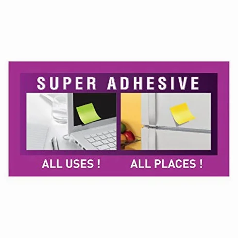 Post-It - Blocco Z-Notes Super Sticky 90 fogli BoraBora, 76 x 76 mm, confezione da 6