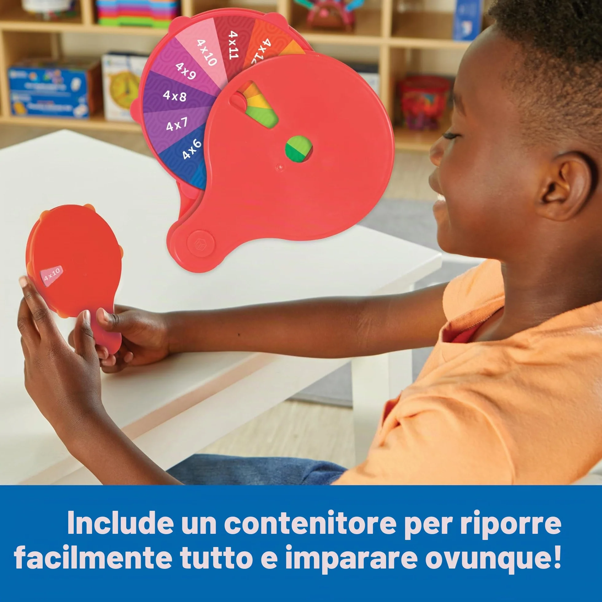 Learning Resources Ruota Quiz Moltiplicazioni LER3792 Tabelline 0–12 Gioco Matematico da 7 Anni
