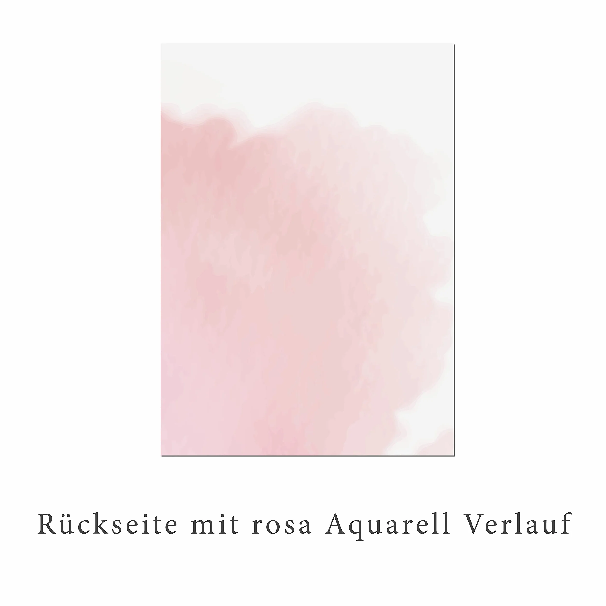 Carta da Lettere Stampata su Entrambi i Lati 120 Grammi 50 Fogli Fiori Rosa in Acquerello