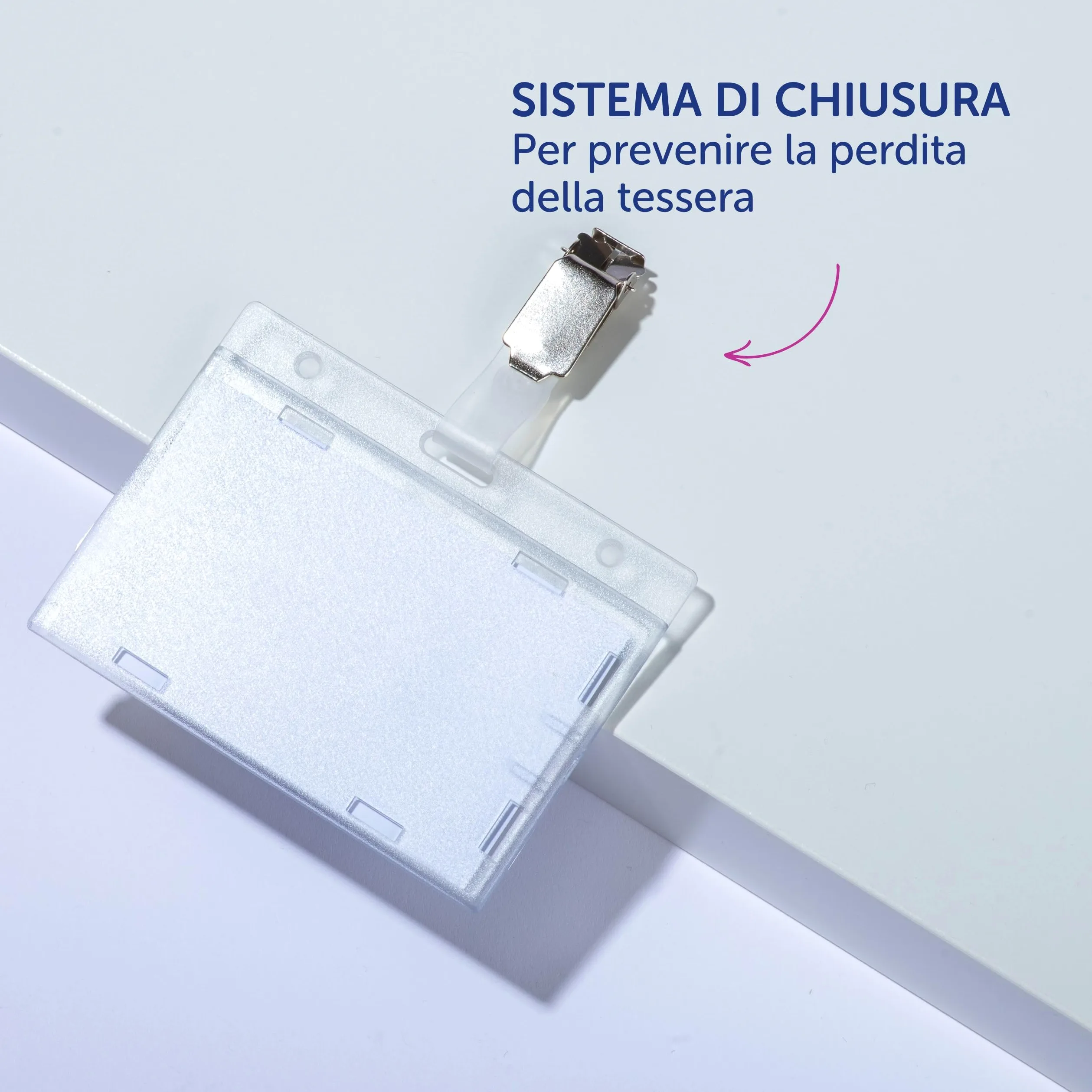 Avery Italia 4826 Porta Badge di Sicurezza per Eventi Rigidi con Clip 54x85mm, 25 Pezzi-Adatti per Eventi, Accessi e Identificazione del Personale
