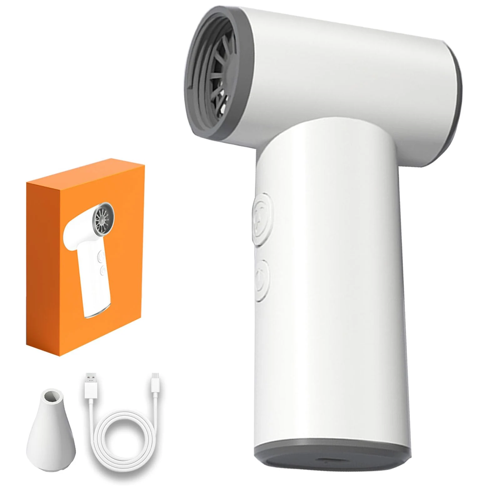 Billg Elettrico Rimuovi Polvere Aria Compressa Senza Fili, 100000 Giri/Min Soffiatore Aria Compressa, 4 velocità Aria Compressa Elettrico per Il Computer All'aperto Casa Materasso ad Aria, 3300 mAh