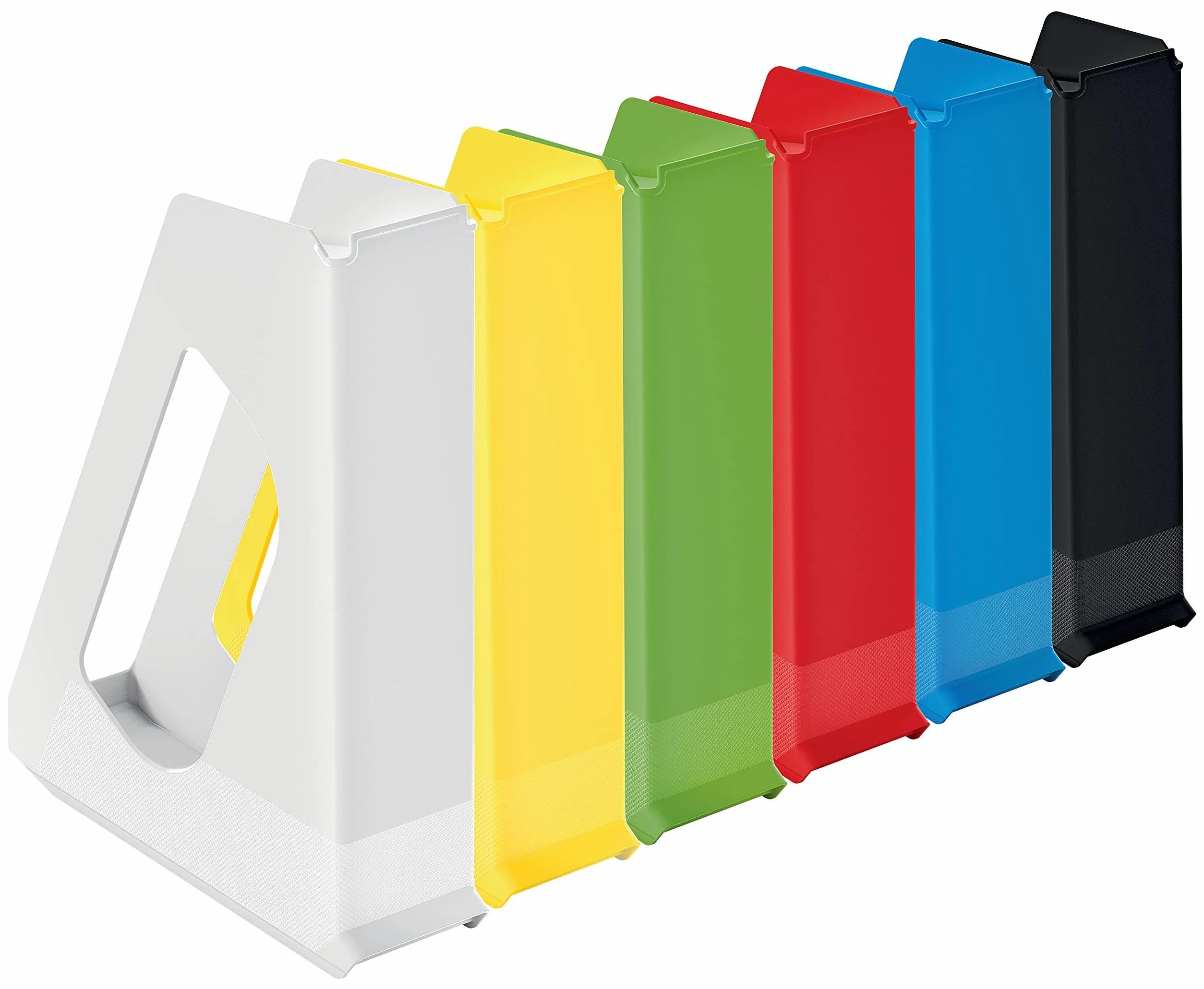 Esselte VIVIDA 628219 - Set di 10 raccoglitori in formato A4, ideali per volantini, brochure, documenti, cartelline e cucitrici, in plastica resistente, verde, confezione da 10 pezzi