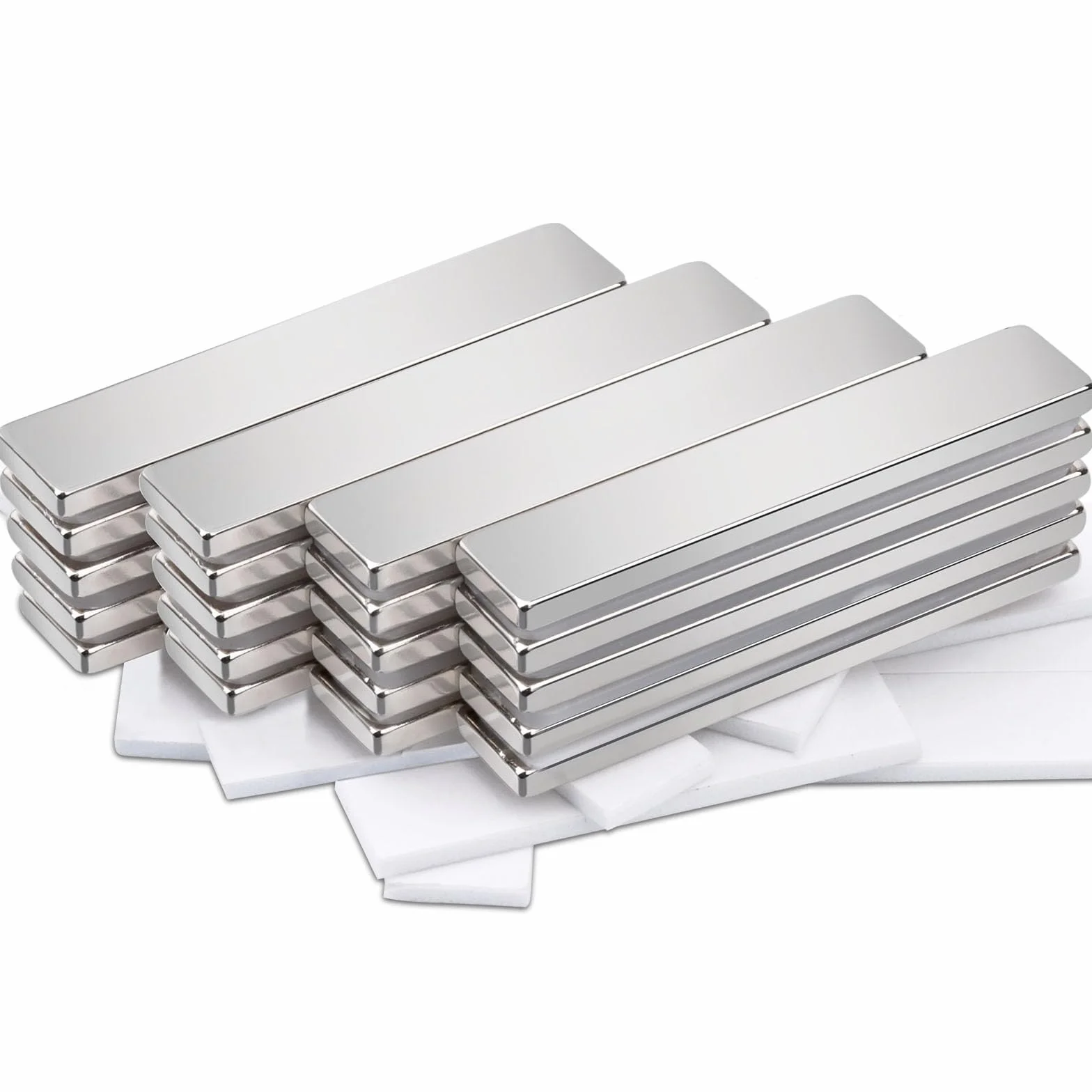 20 Pz Magneti al Neodimio Extra Forti 50 x 10 x 3 mm, Calamite Potenti Potente Magnete Adesivi, Magneti a Barra Potenti, Rettangolari Magneti per Lavagna Magnetica,Frigoriferi,Cucina