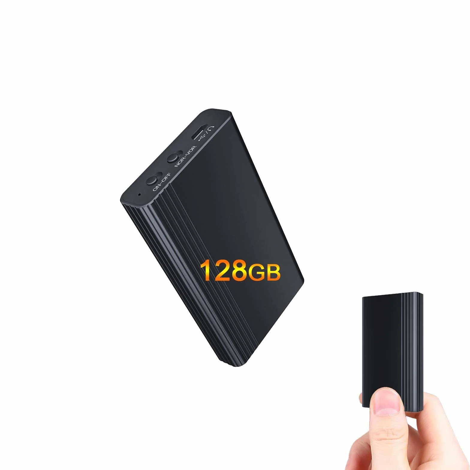 128G Dittafono magnetico integrato, mini 2000 ore, registrazione continua per 12 giorni, registratore digitale, registratore vocale STTWUNAKE
