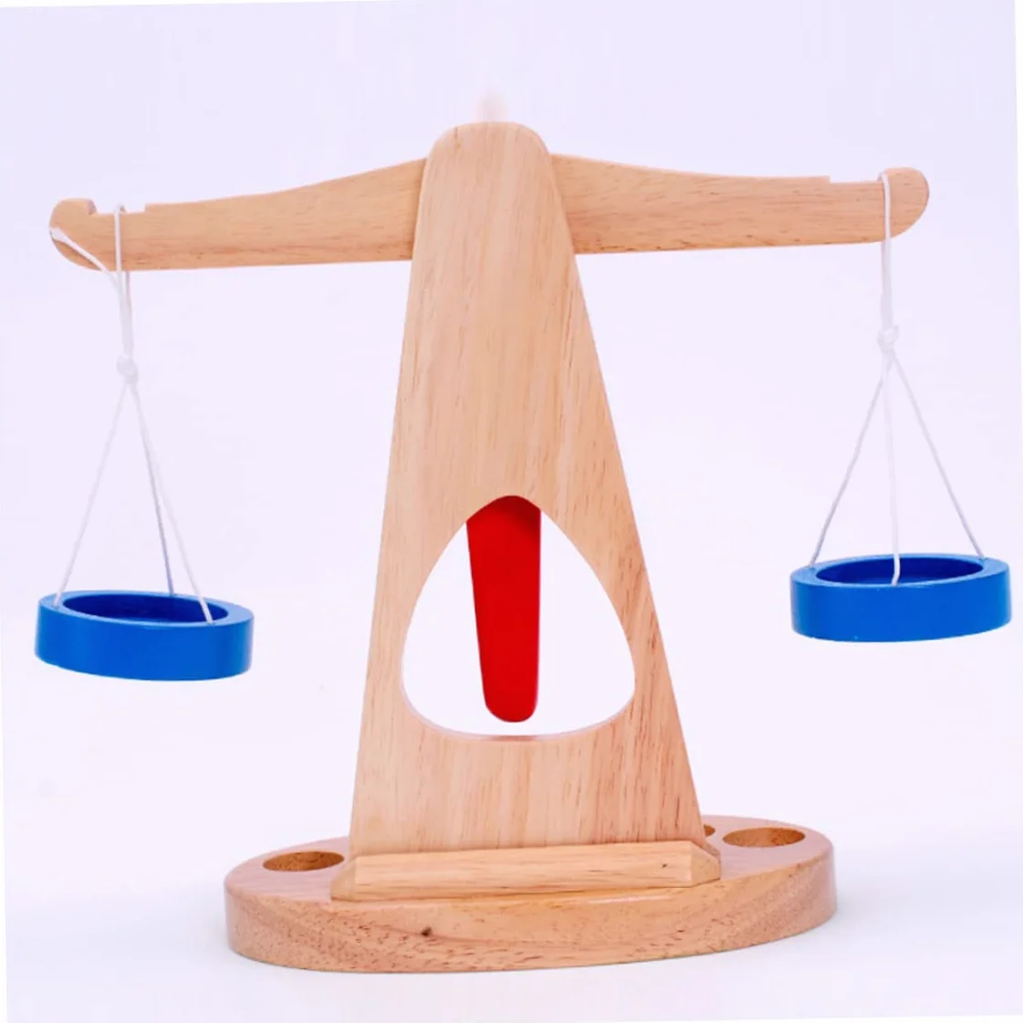 Scala della Bilancia in Legno Toy Matematica Apprendimento Strumenti educativi per Bambini con 6 Pesi, educazione all'apprendimento
