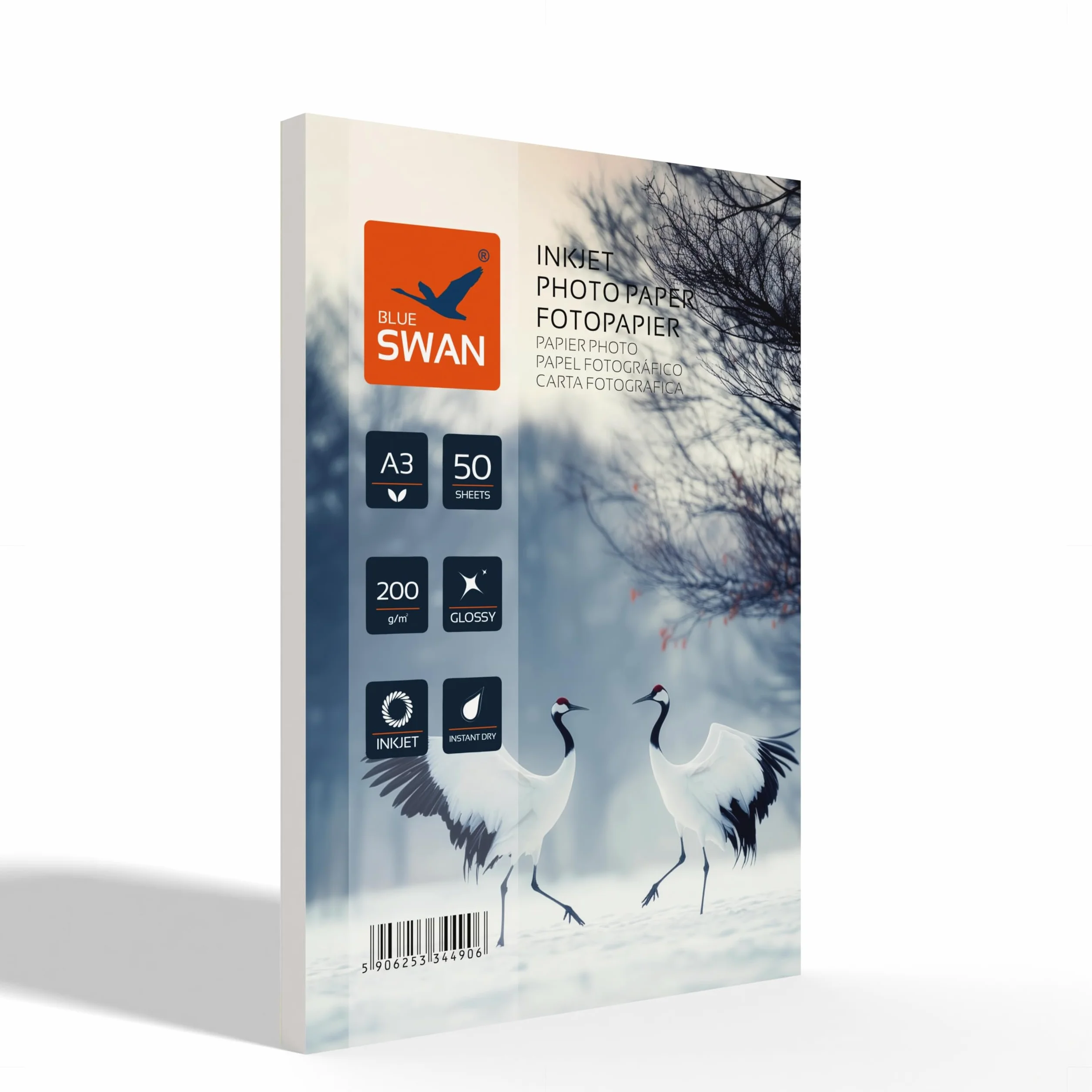 BLUE SWAN Carta Fotografica Lucida A3 200 g/m² 50 Fogli 297 × 420 mm