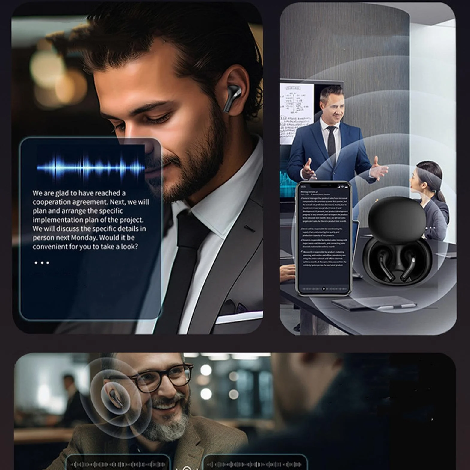 Language Translator Headphones, Real-Time 144 Language Translator, Wireless Translator Earphones, Sports Headphones With Battery Display, Language Translation Earphones, Wireless Earphones For Travel