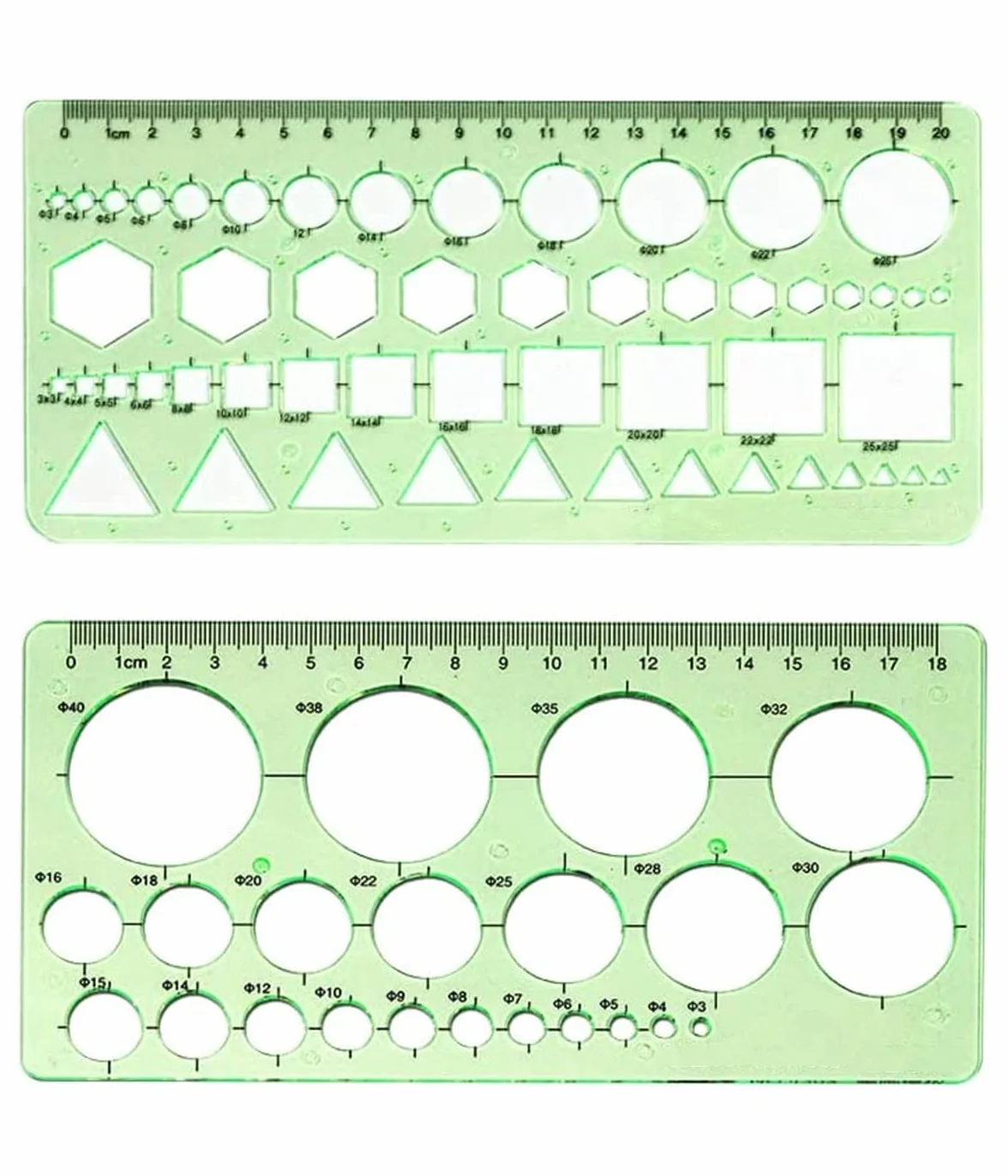 Normografo geografico righello modello cerchio geometrico 2 pz