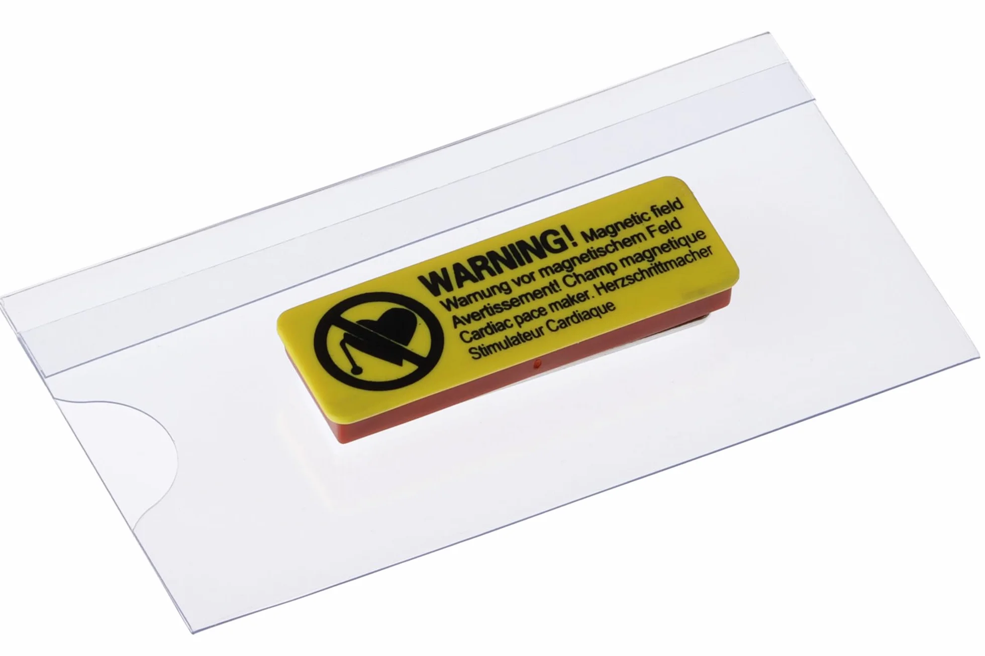 EUROPEL Porta badge magnetico 75x40 mm bianco confezione da 24