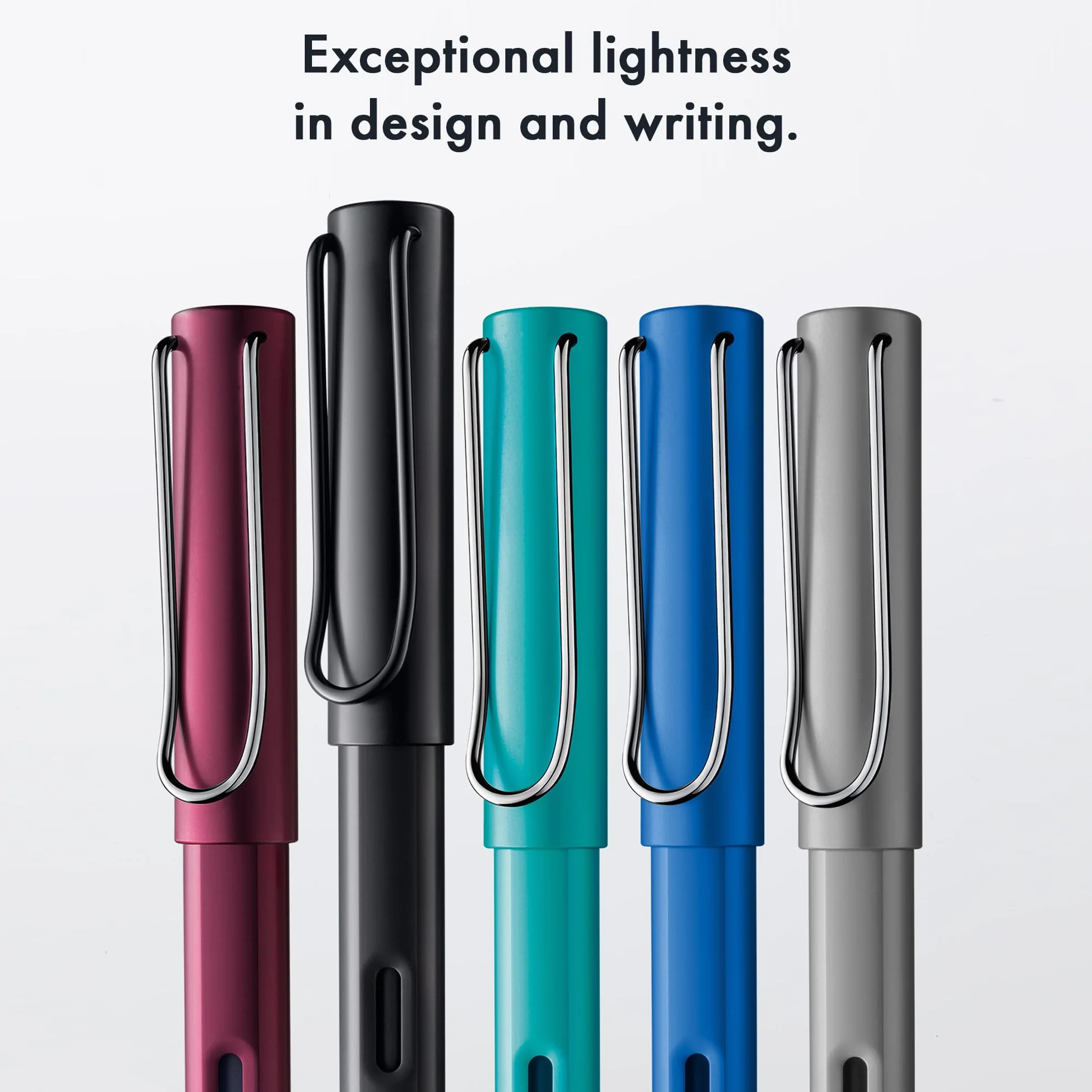 Lamy AL-star dark dusk - Stilografica con impugnatura ergonomica e pennino in acciaio lucido per mancini misura F - corpo in alluminio leggero - cartuccia T 10 blue inclusa