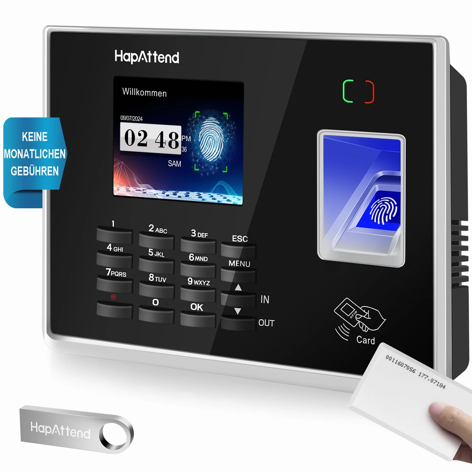 Badge RFID aggiuntivi per HapAttend H1 H2 H3 TC1 TC2 MB1 MB2, Kit 10