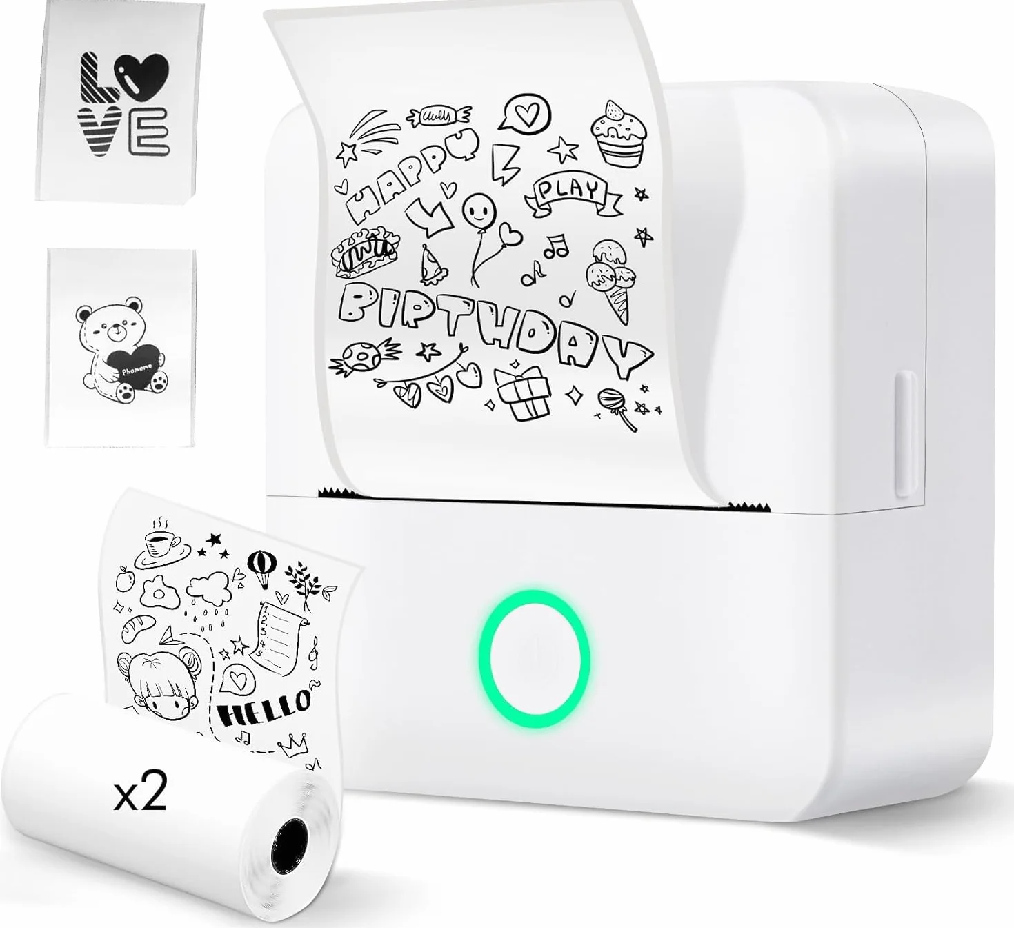 Stampante Etichette Autoadesive Bluetooth Portatile per Android iOS