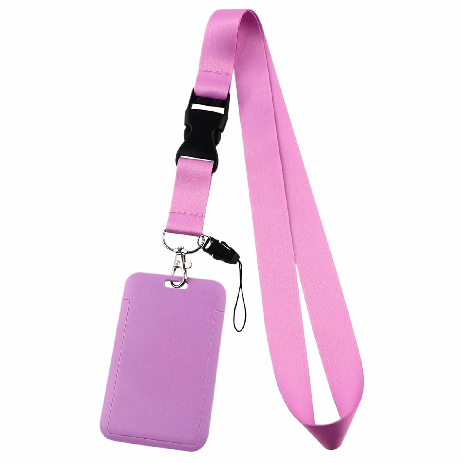 20 porta badge da collo, porta badge per studenti, cordino da appendere, accessori per telefono cellulare (rosa)