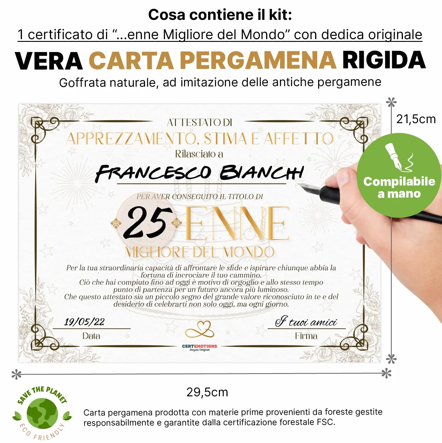 Godiru Certificato idea regalo Compleanno