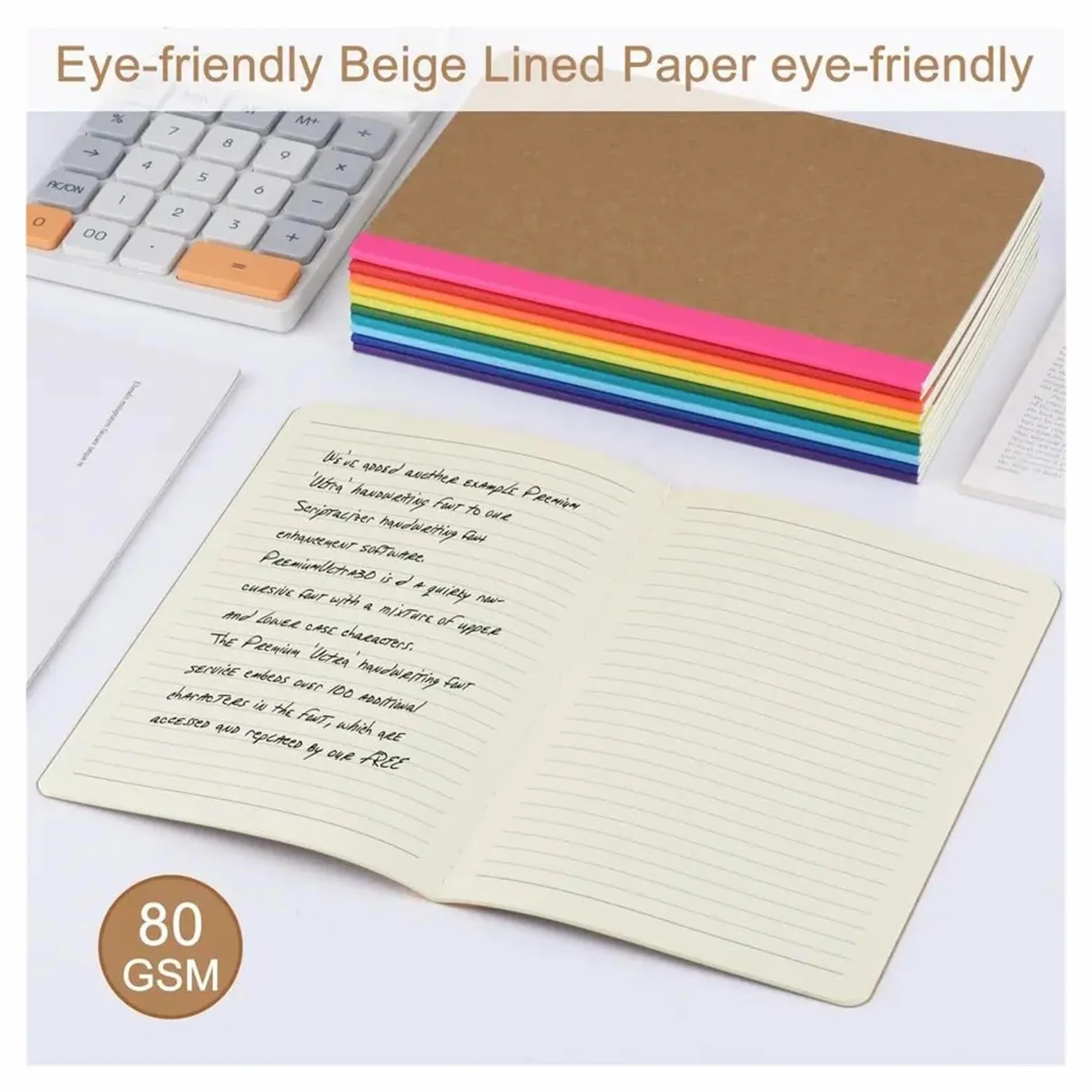 Confezione da 100 quaderni con composizione, diari foderati con copertina A5 con punte arcobaleno for il lavoro scolastico e l'uso quotidiano