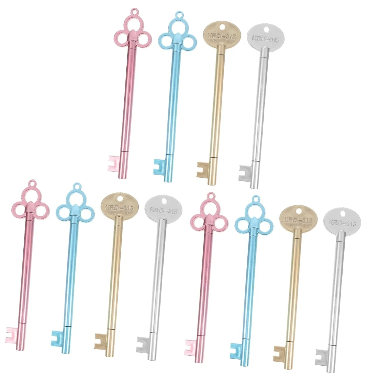 VILLCASE 3 Set di Penne in Gel a Forma di Chiave Penna da Cancelleria alla Moda Set di Penne in Gel Leggere Scrittura Design Elegante per Età 15 Pezzi * 3